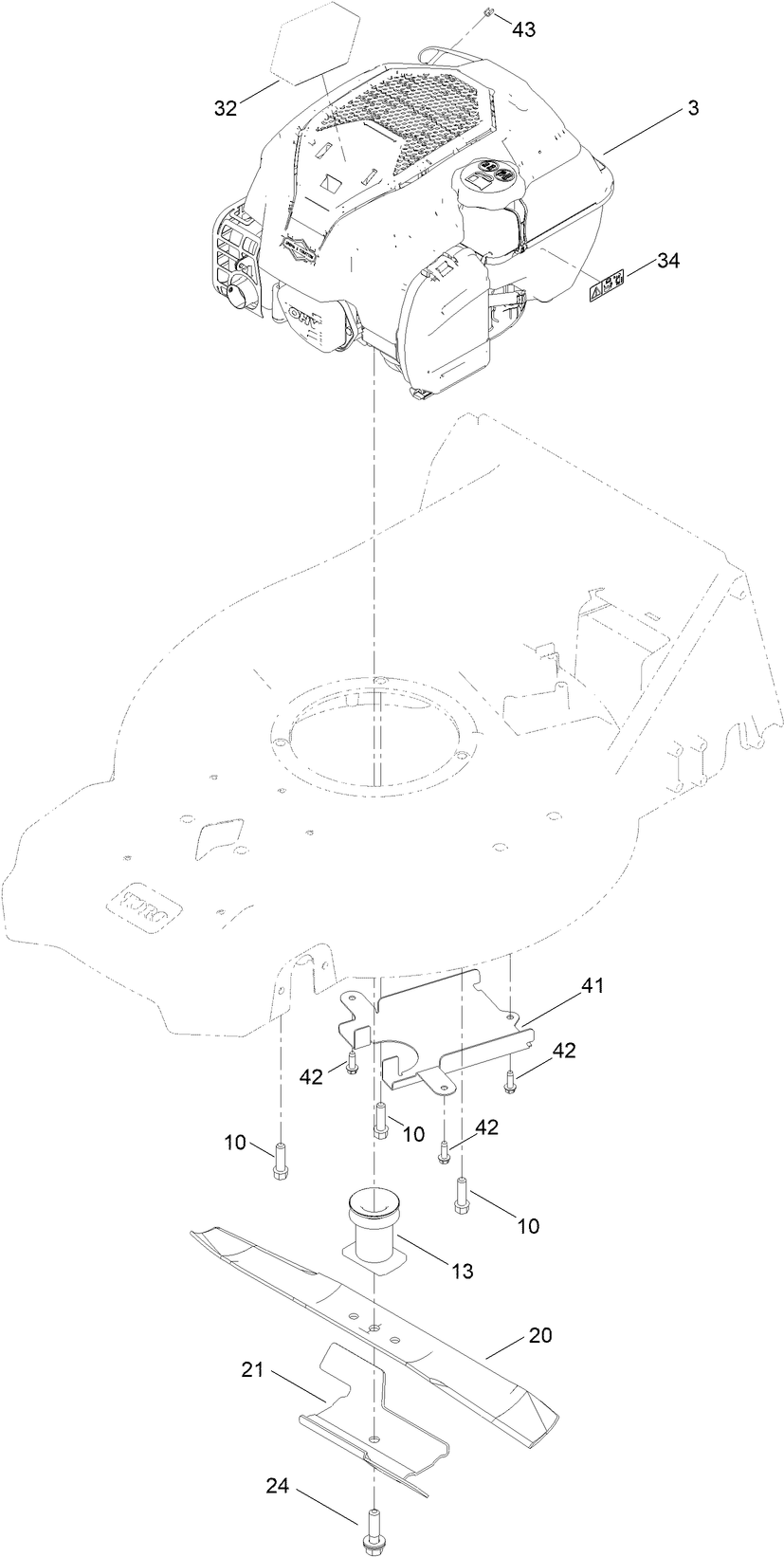 Engine and Blade Assembly