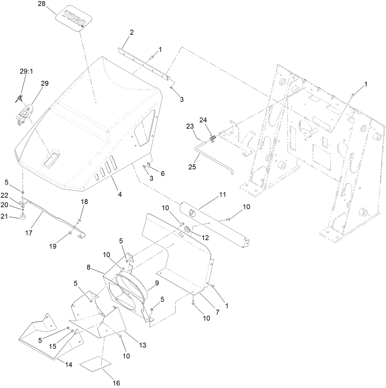 Hood and Fan Assembly