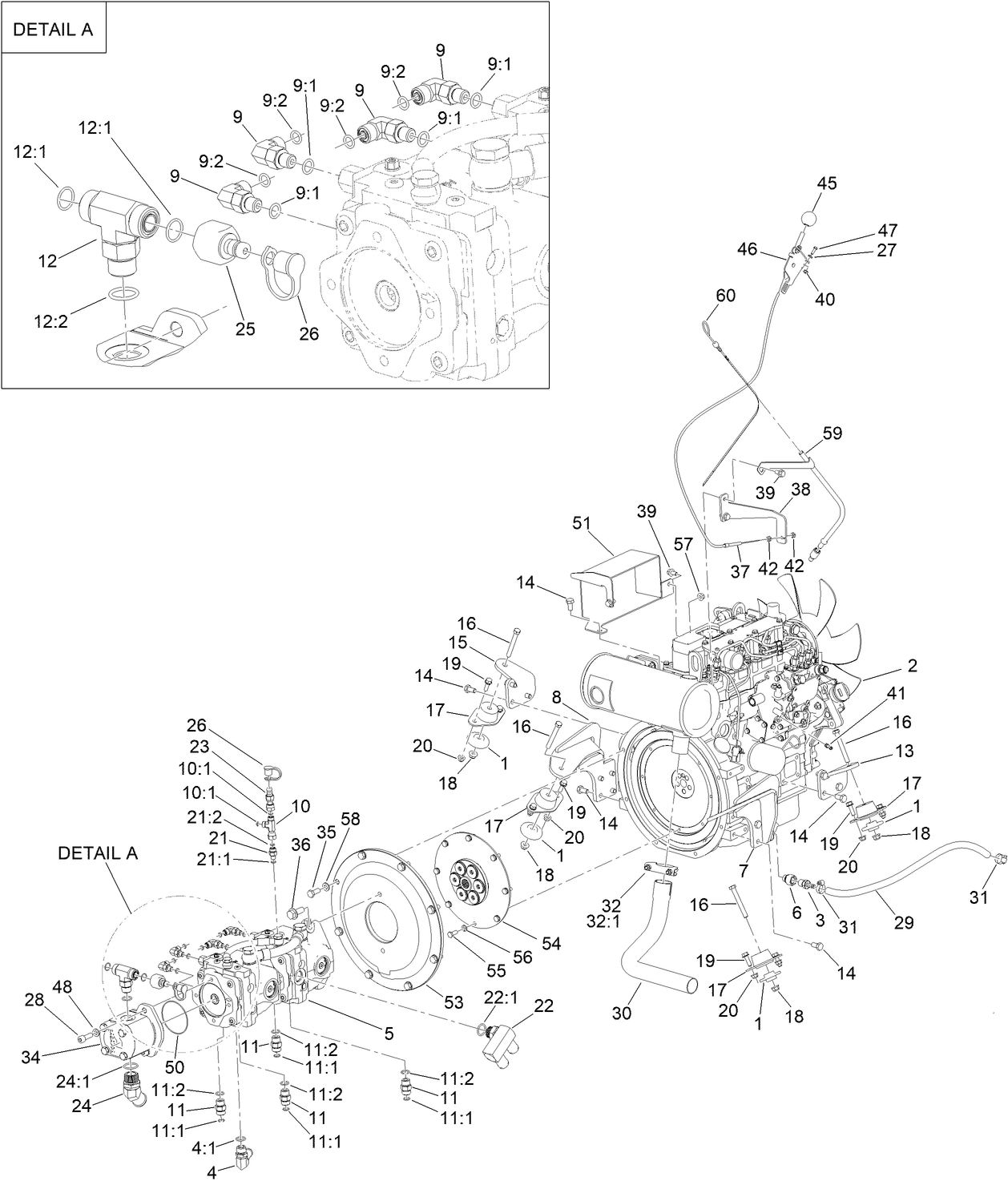 Engine and Pump Assembly