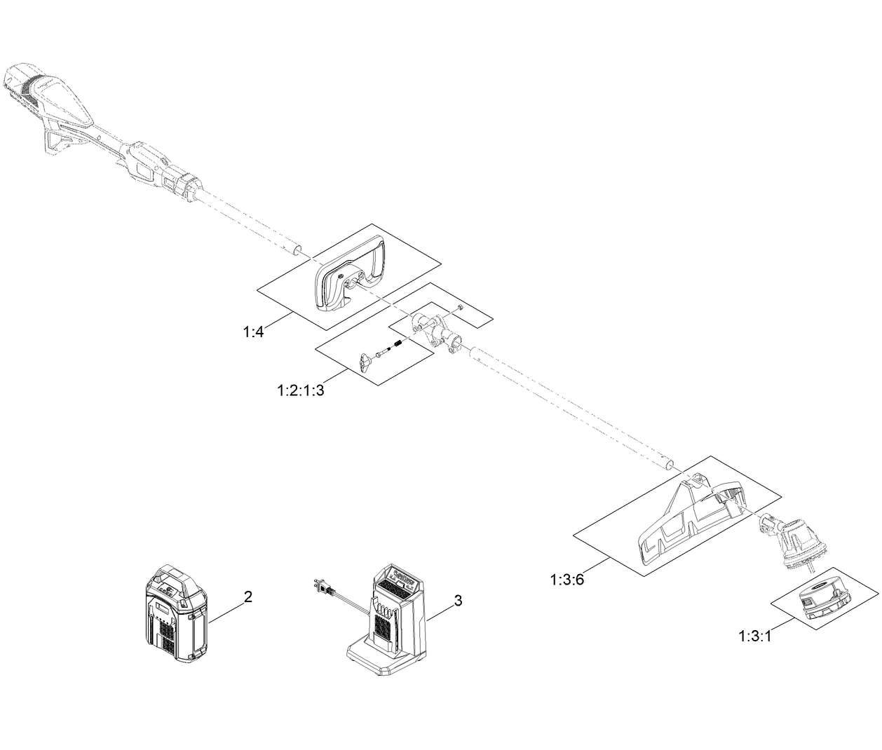 Flex-Force Power System  17in 60V MAX String Trimmer Assembly