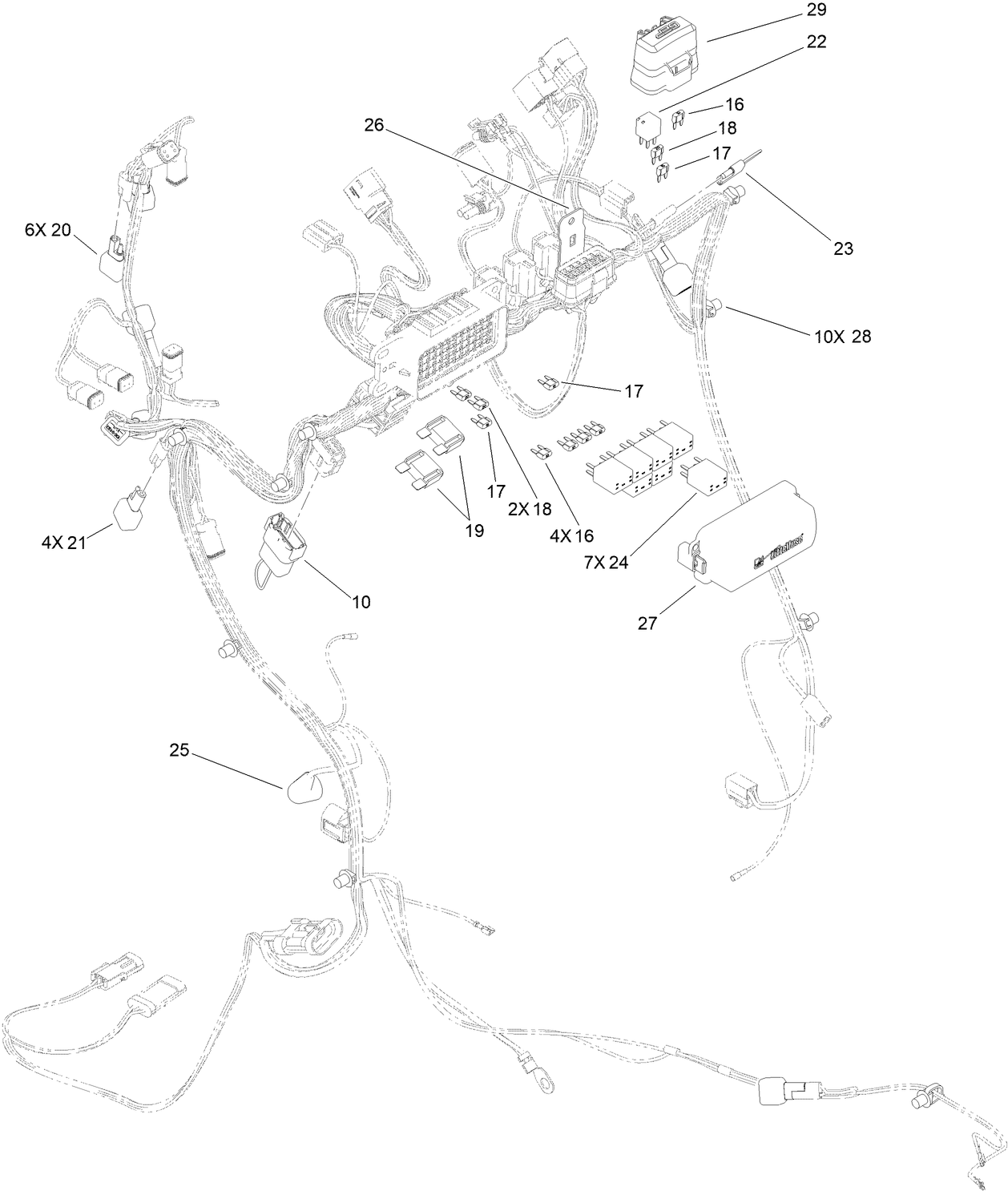 Main Wire Harness Assembly No. 122-3946