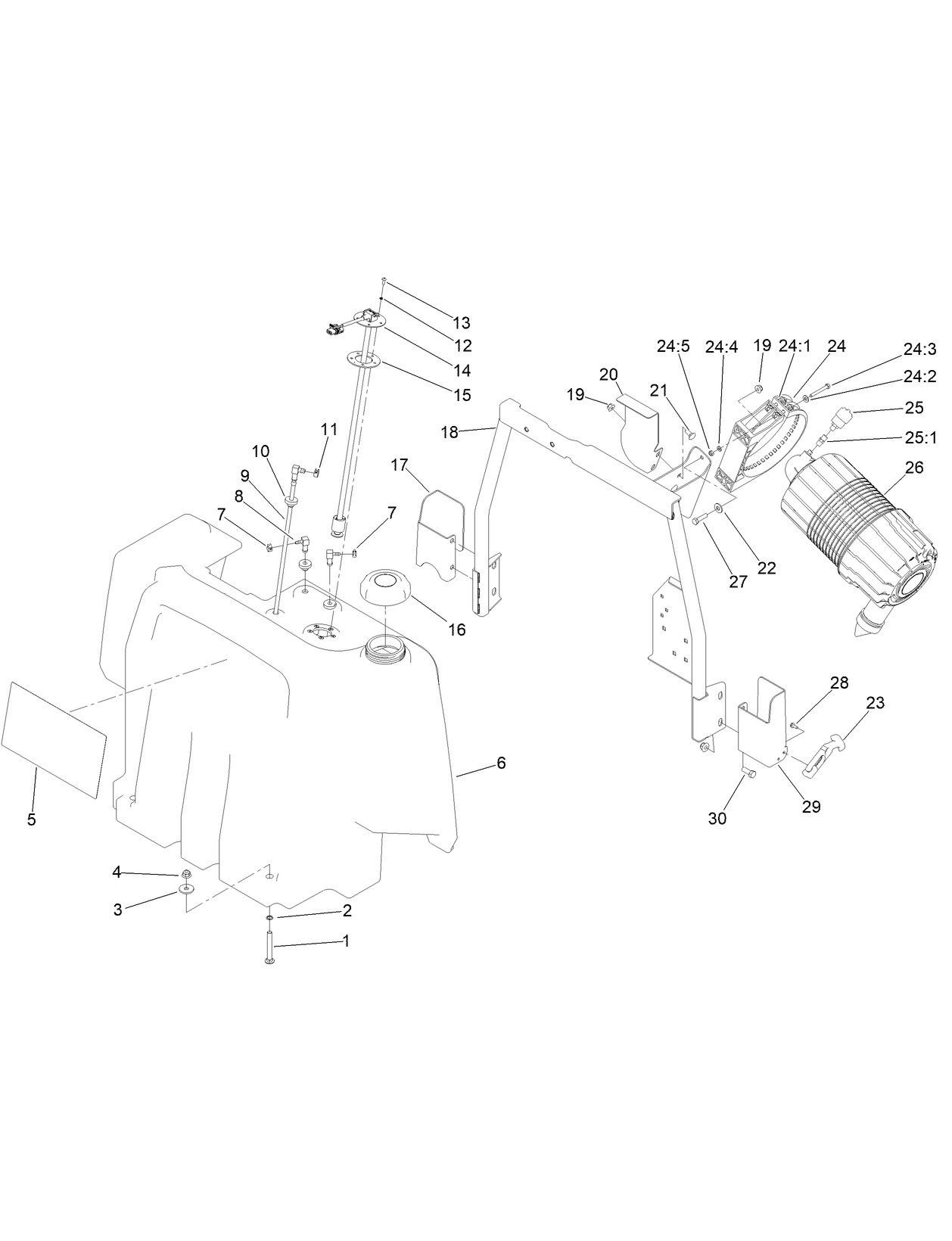 Fuel Tank and Air Cleaner Assembly