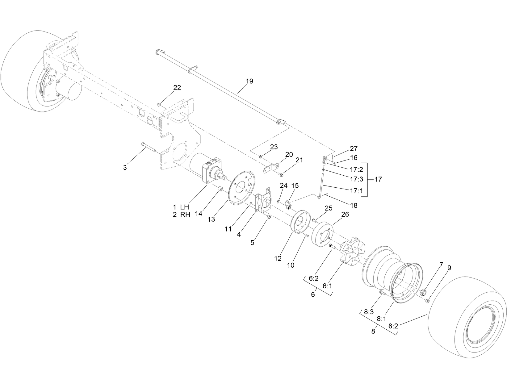 Wheel Motor and Brake Assembly