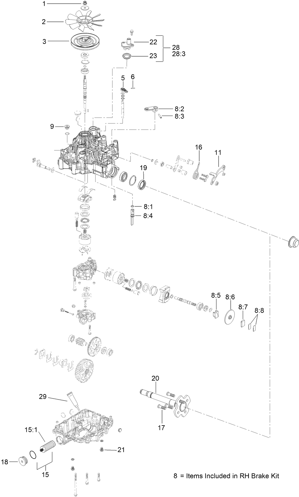 RH Transmission Assembly No. 138-5839