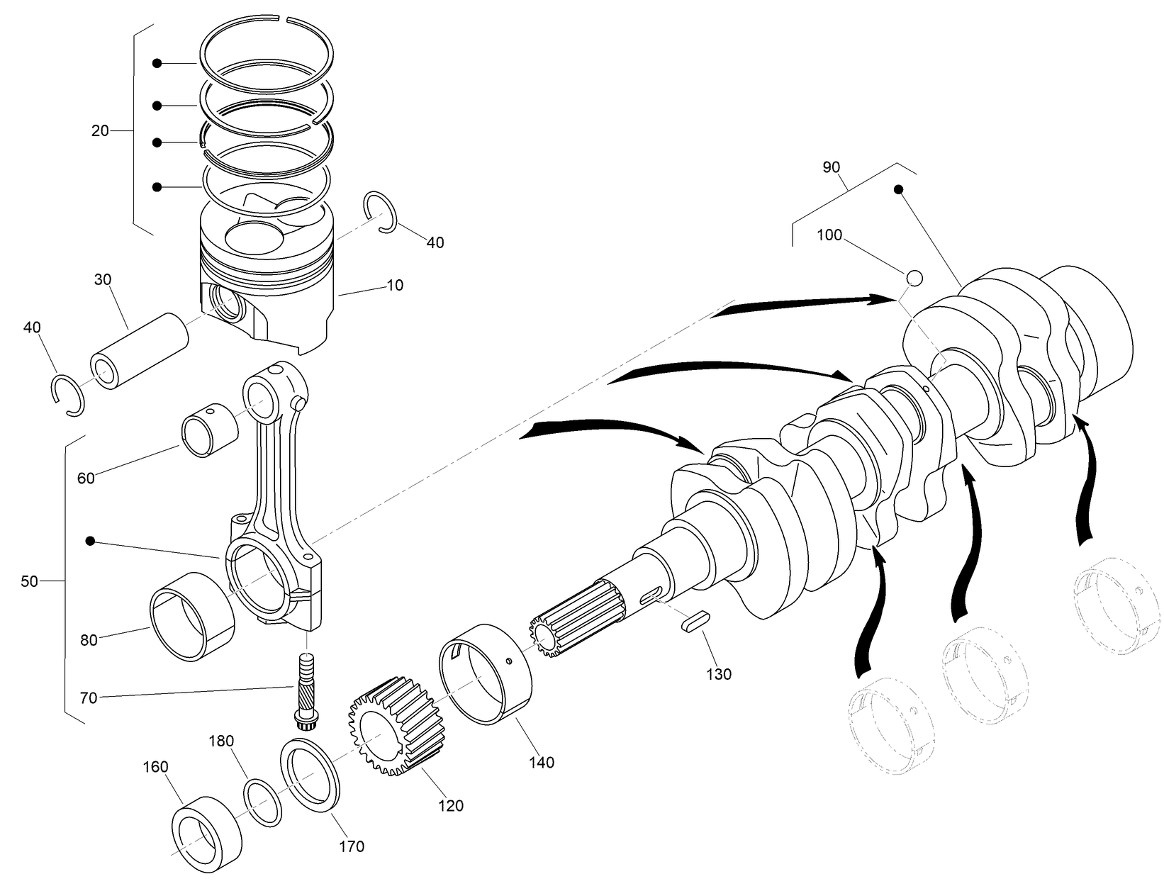 Piston and Crankshaft Assembly