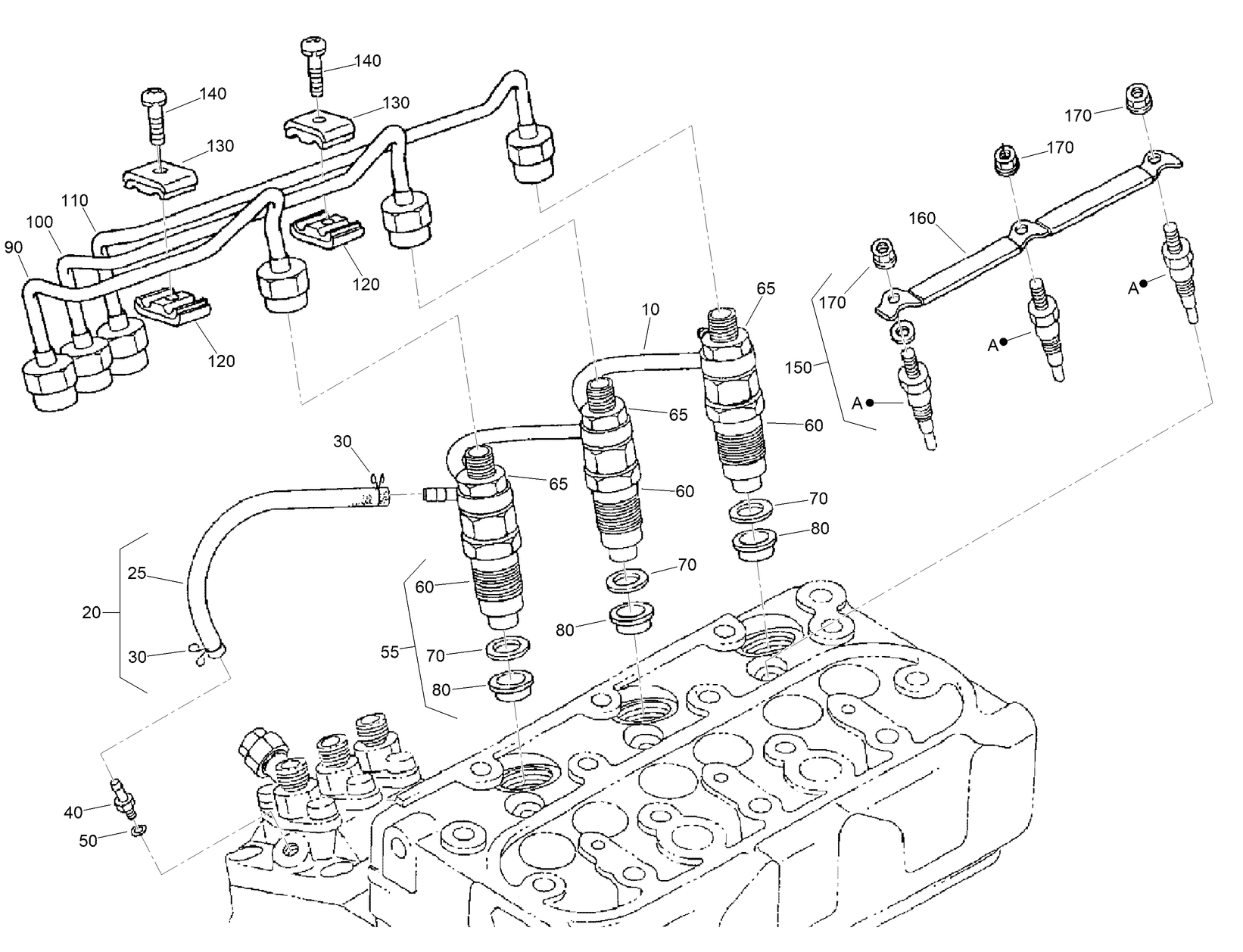 Nozzle Holder and Glow Plug Assembly