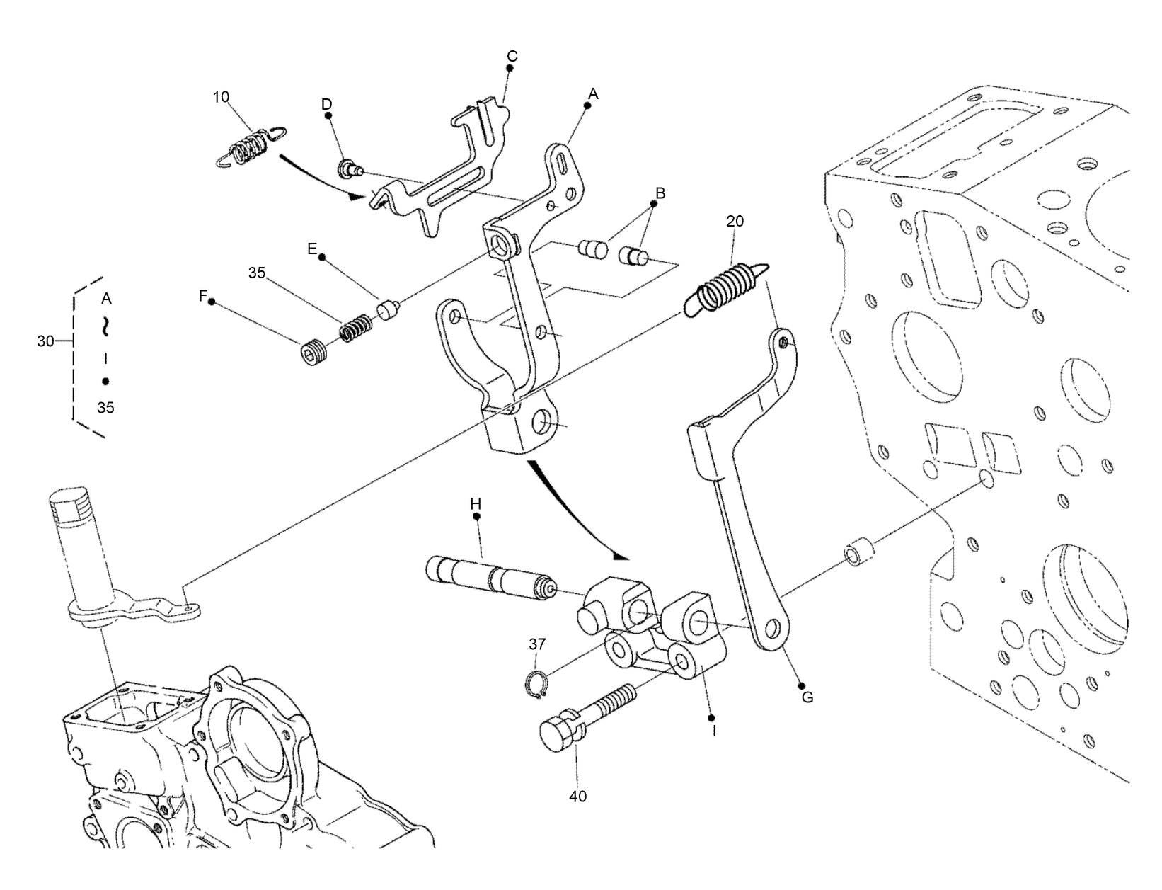 Governor Fork Lever Assembly