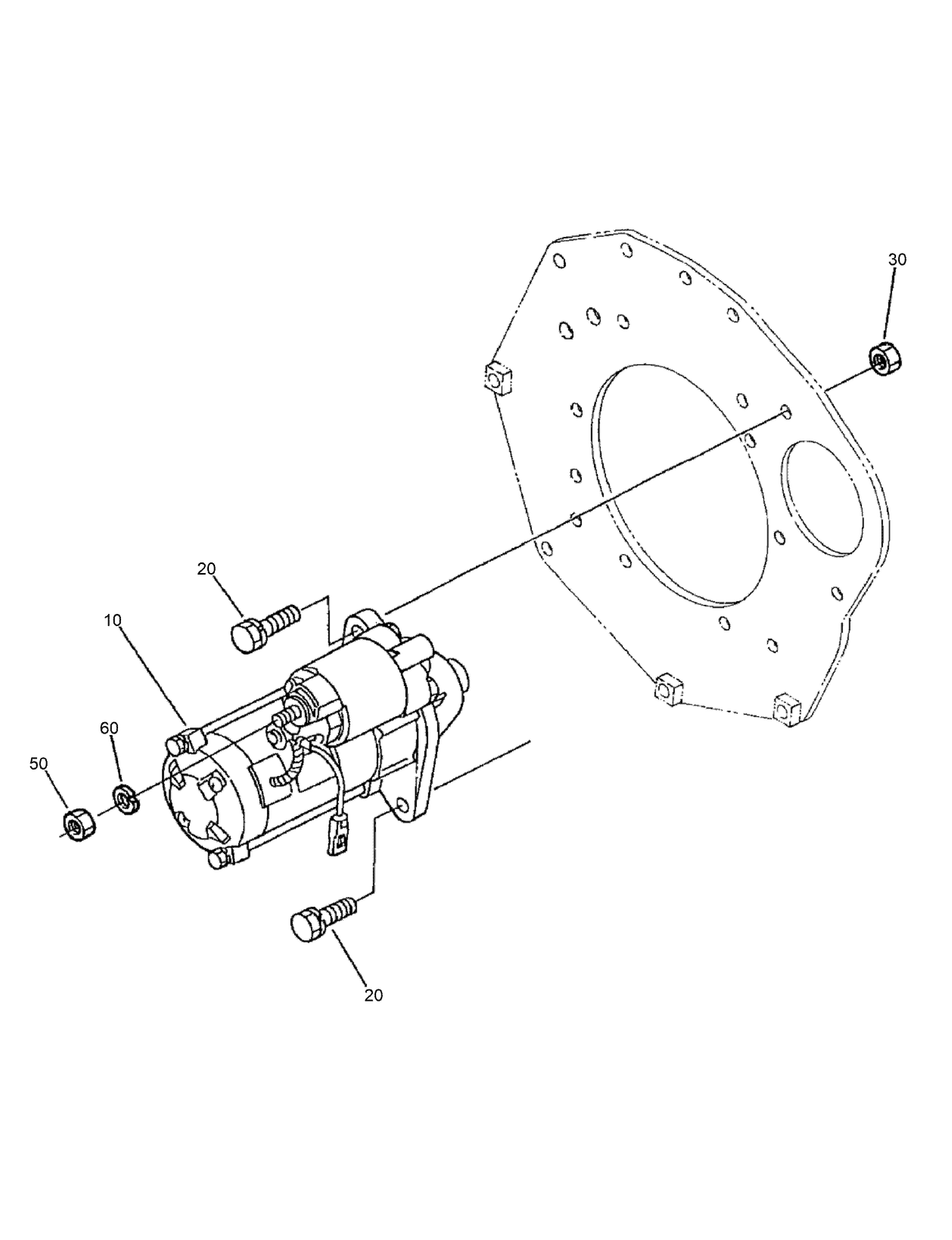 Starter Installation Assembly