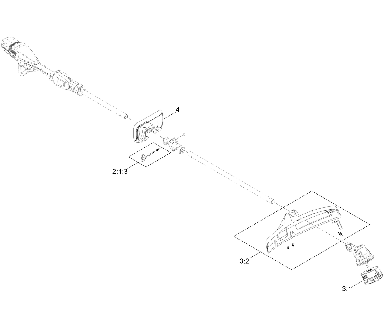 Flex-Force Power System 60V 43CM String Trimmer Assembly