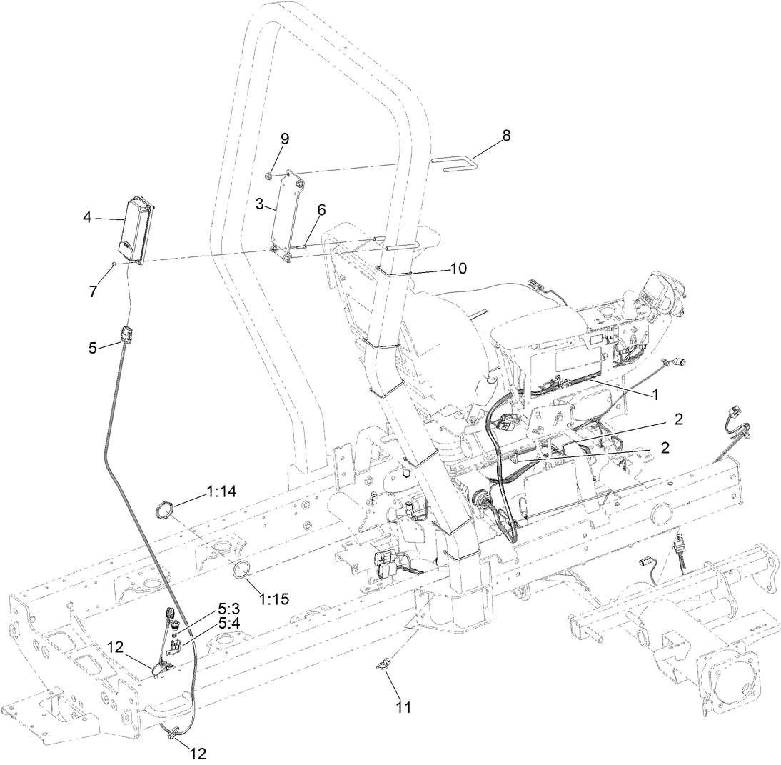 Seat and Control Arm Wiring Harness Assembly