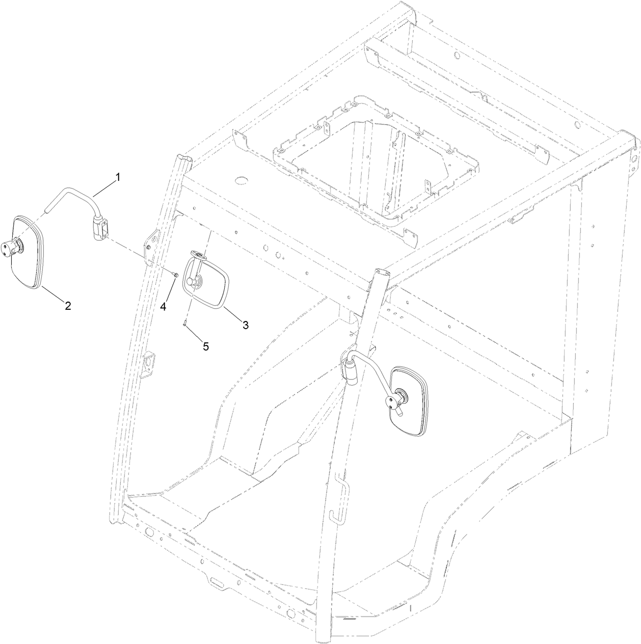 Cab Mirrors Assembly