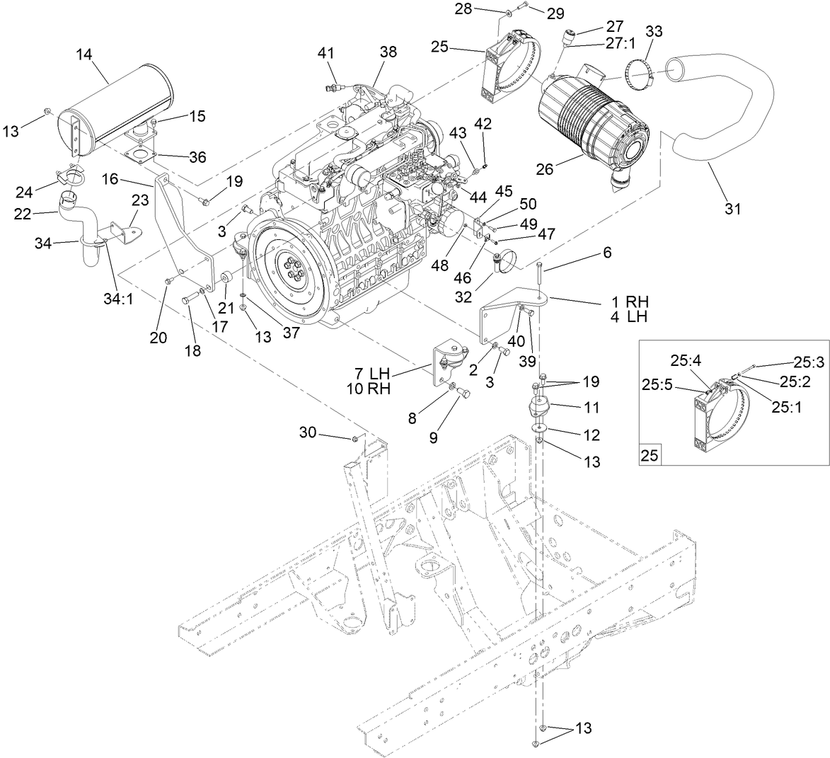 Engine and Air Cleaner Assembly