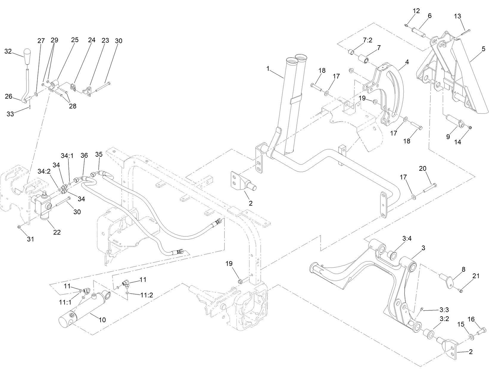 Rear Lift and Lift Circuit Assembly