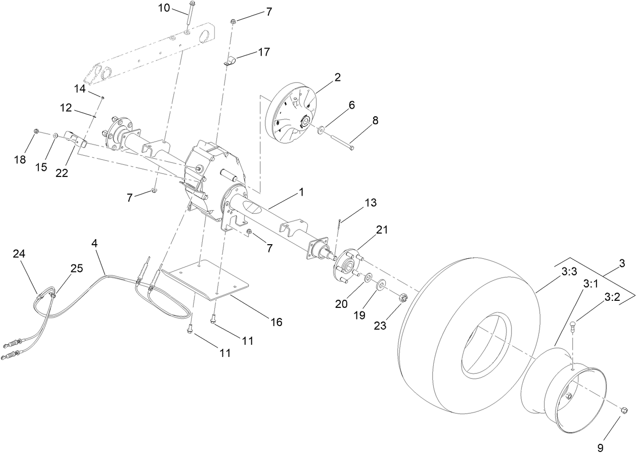 Rear Axle Drive System Assembly