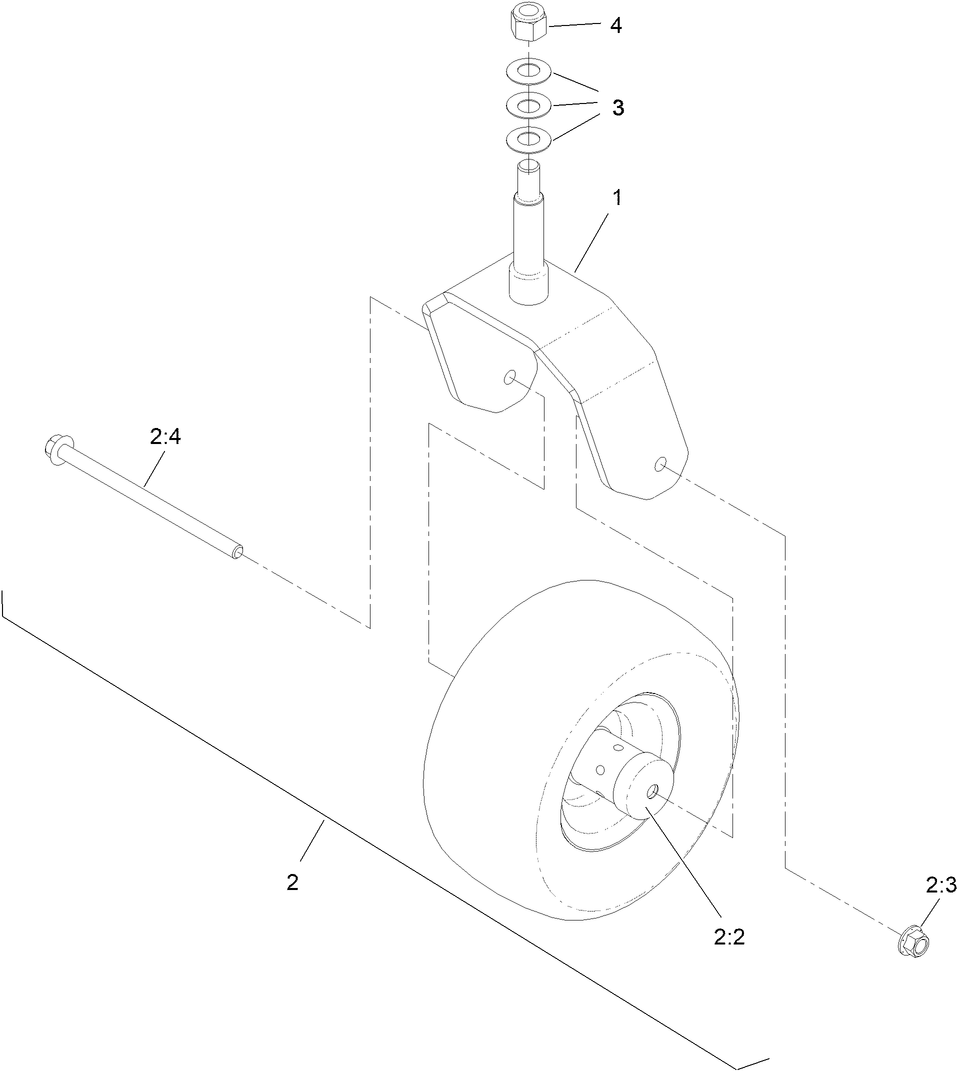 Semi Pneumatic Caster Kit Assembly