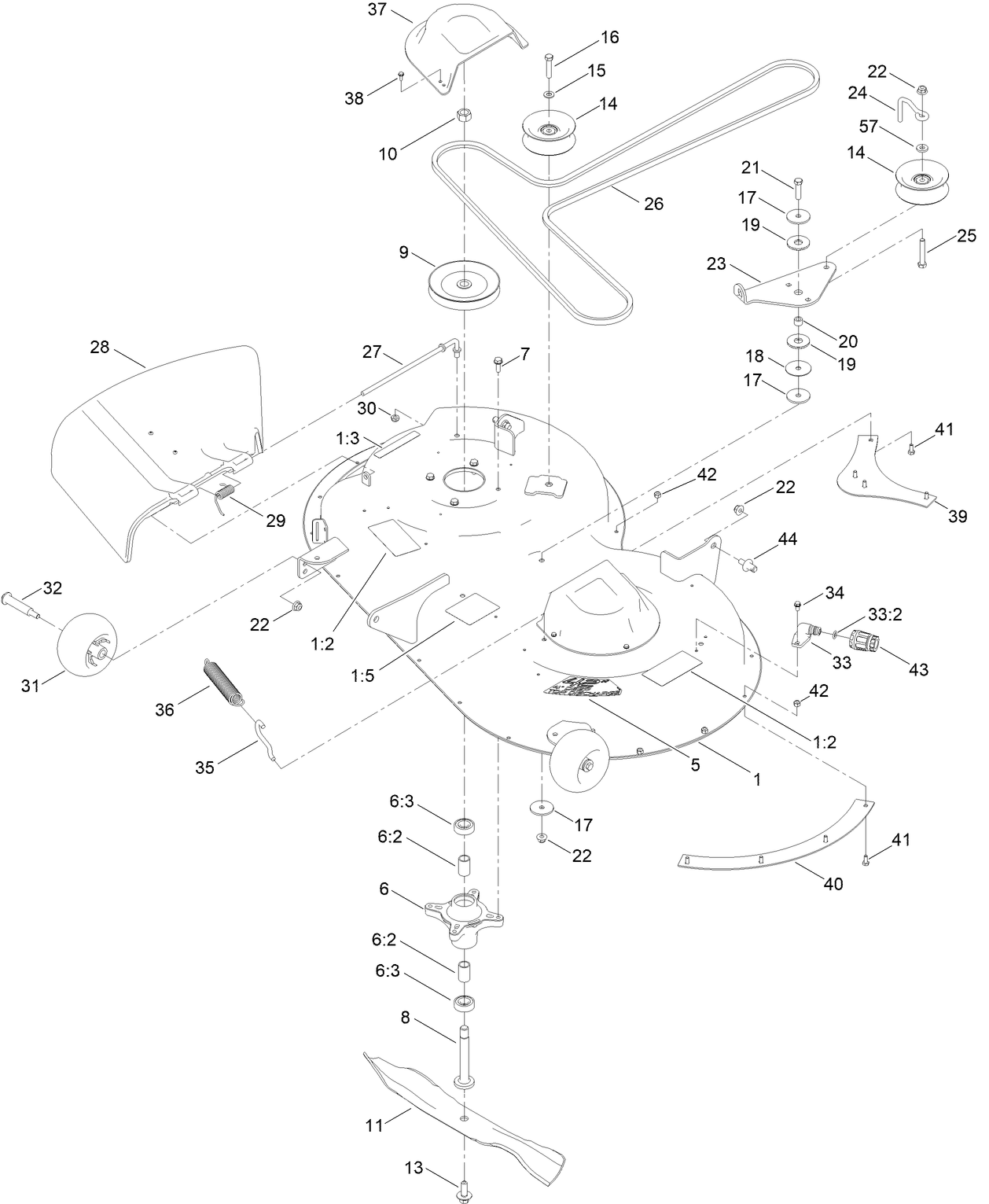 42 Inch Deck and Decal Assembly