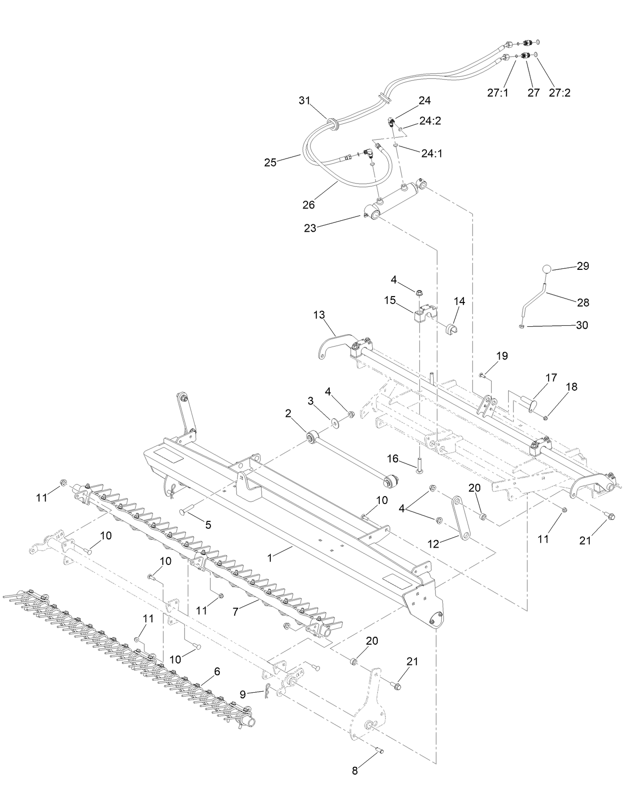 Rake Components Assembly