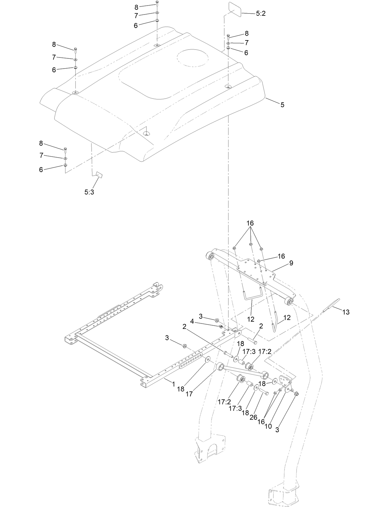 Reelmaster 5000 Series Sunshade Assembly