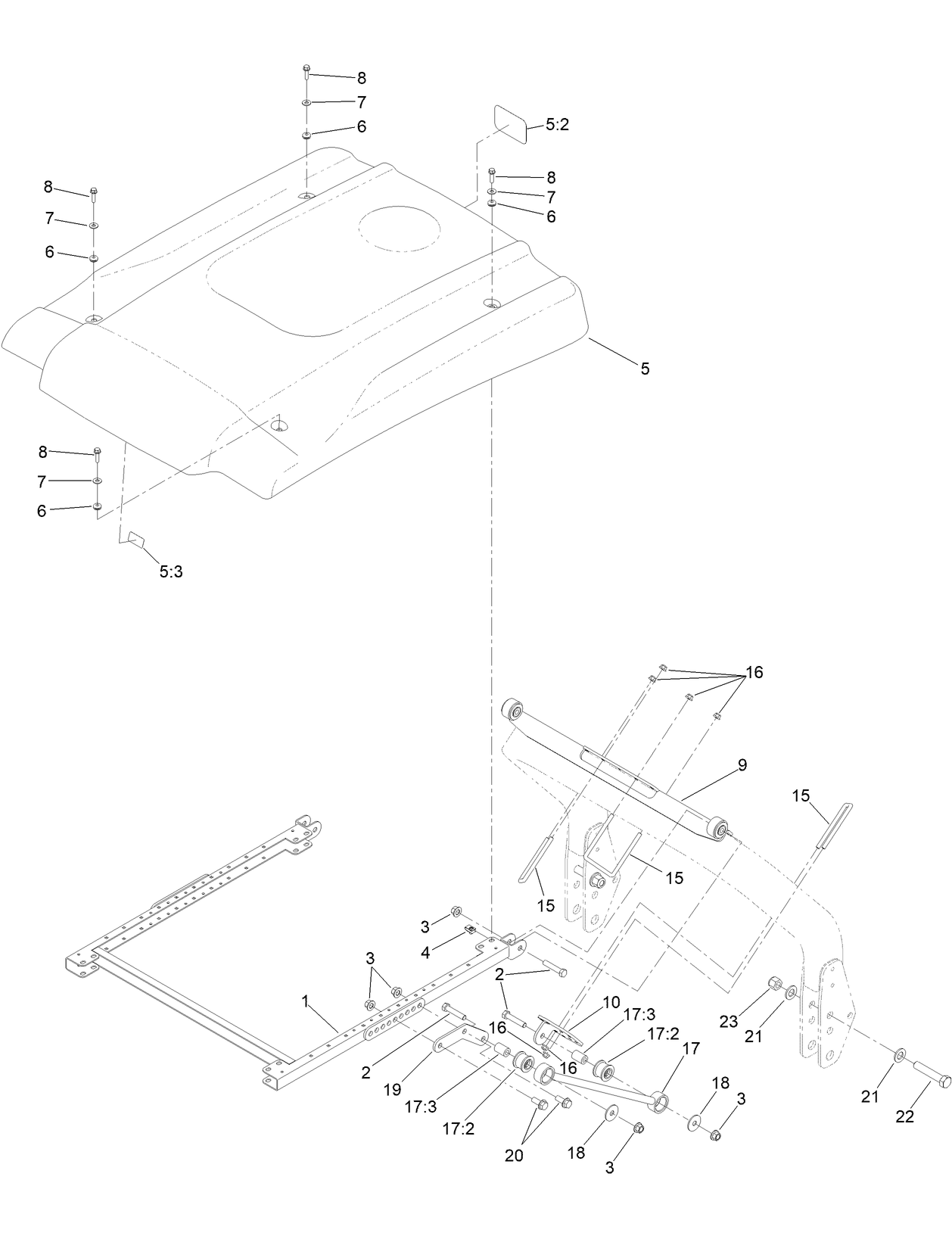 Groundsmaster 4500/4700/7000 Sunshade Assembly
