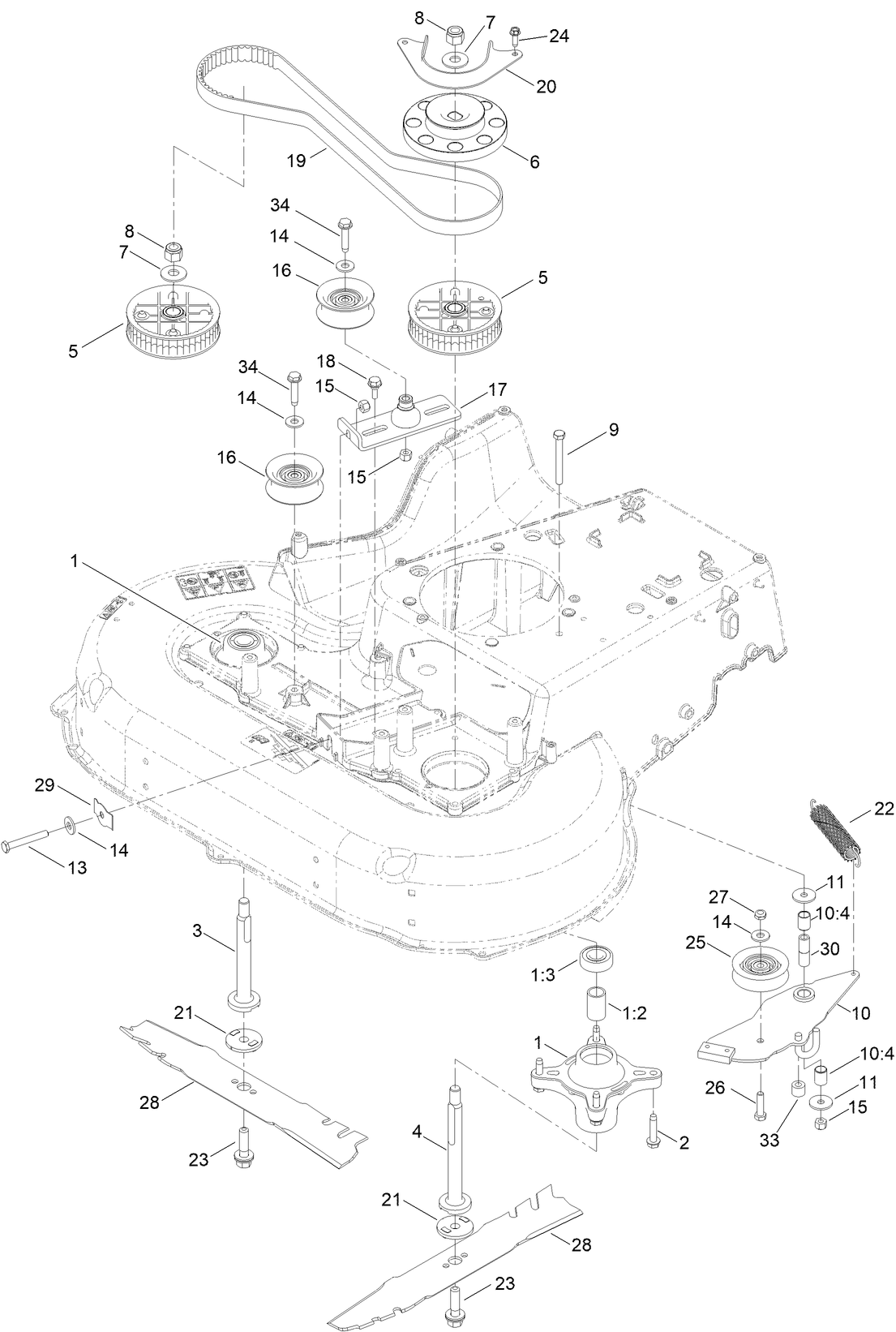 Spindle and Blade Assembly