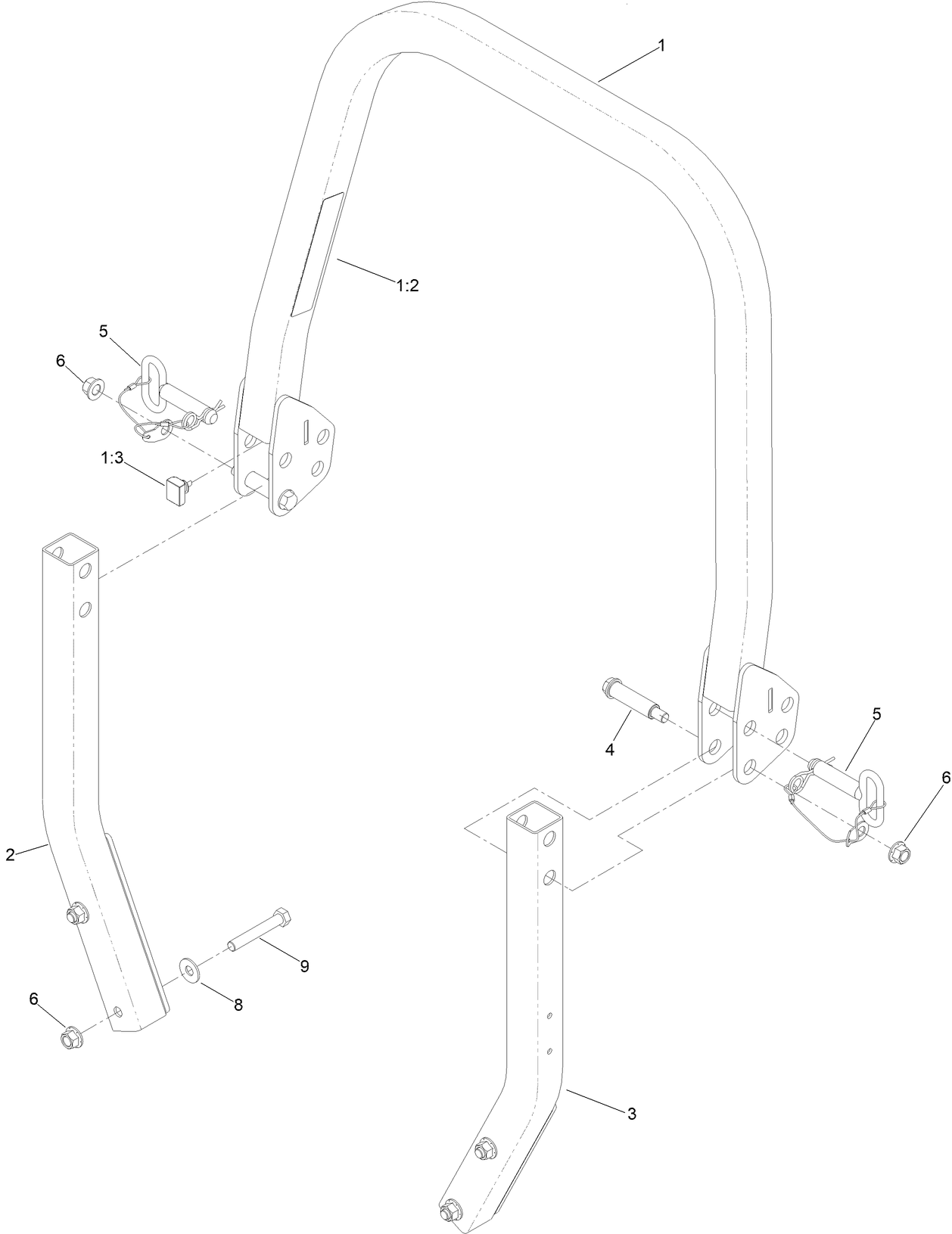 Roll-Over Protection System Assembly  No. 139-8062