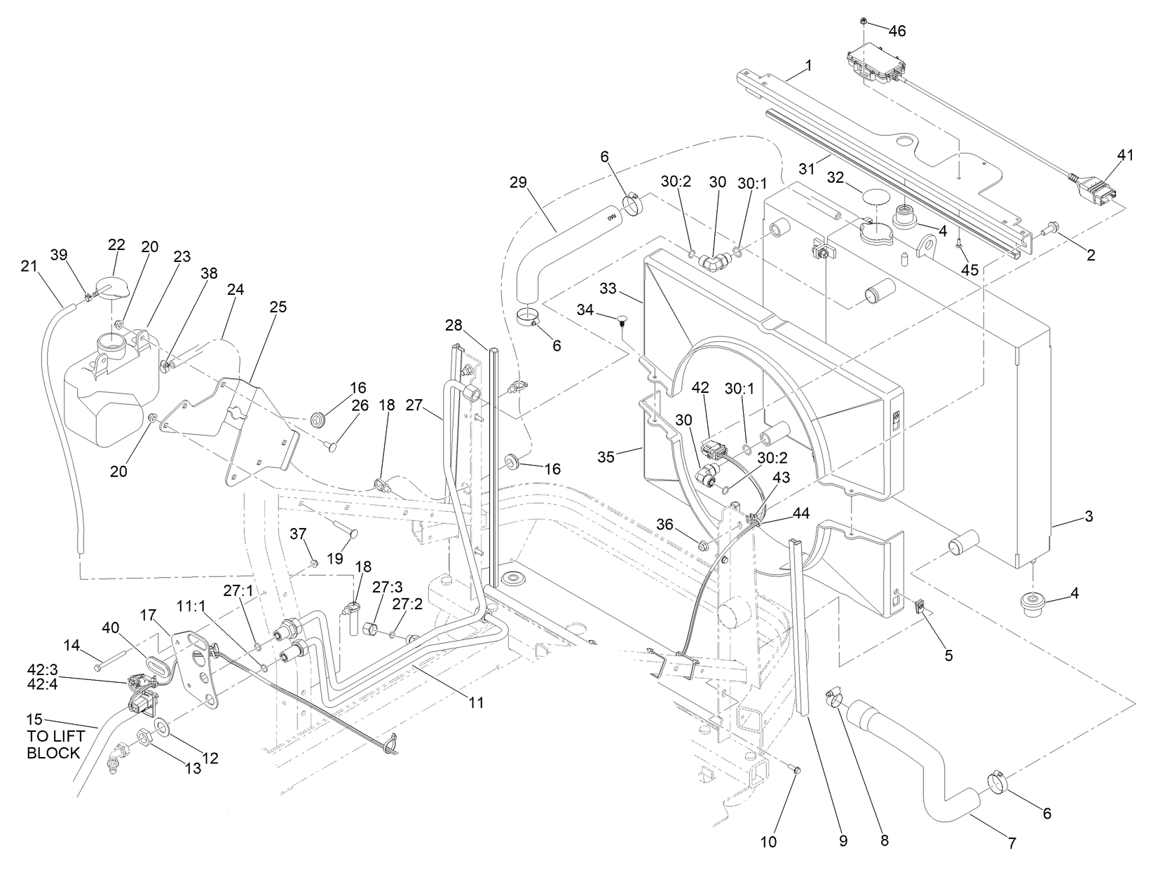 Radiator and Telematics Gateway Assembly