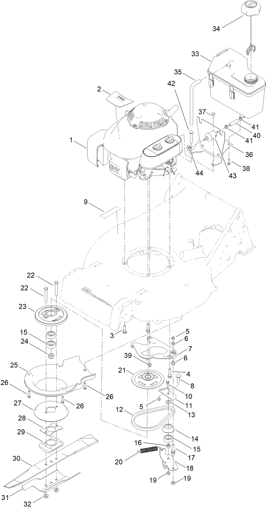 Engine and Blade Assembly
