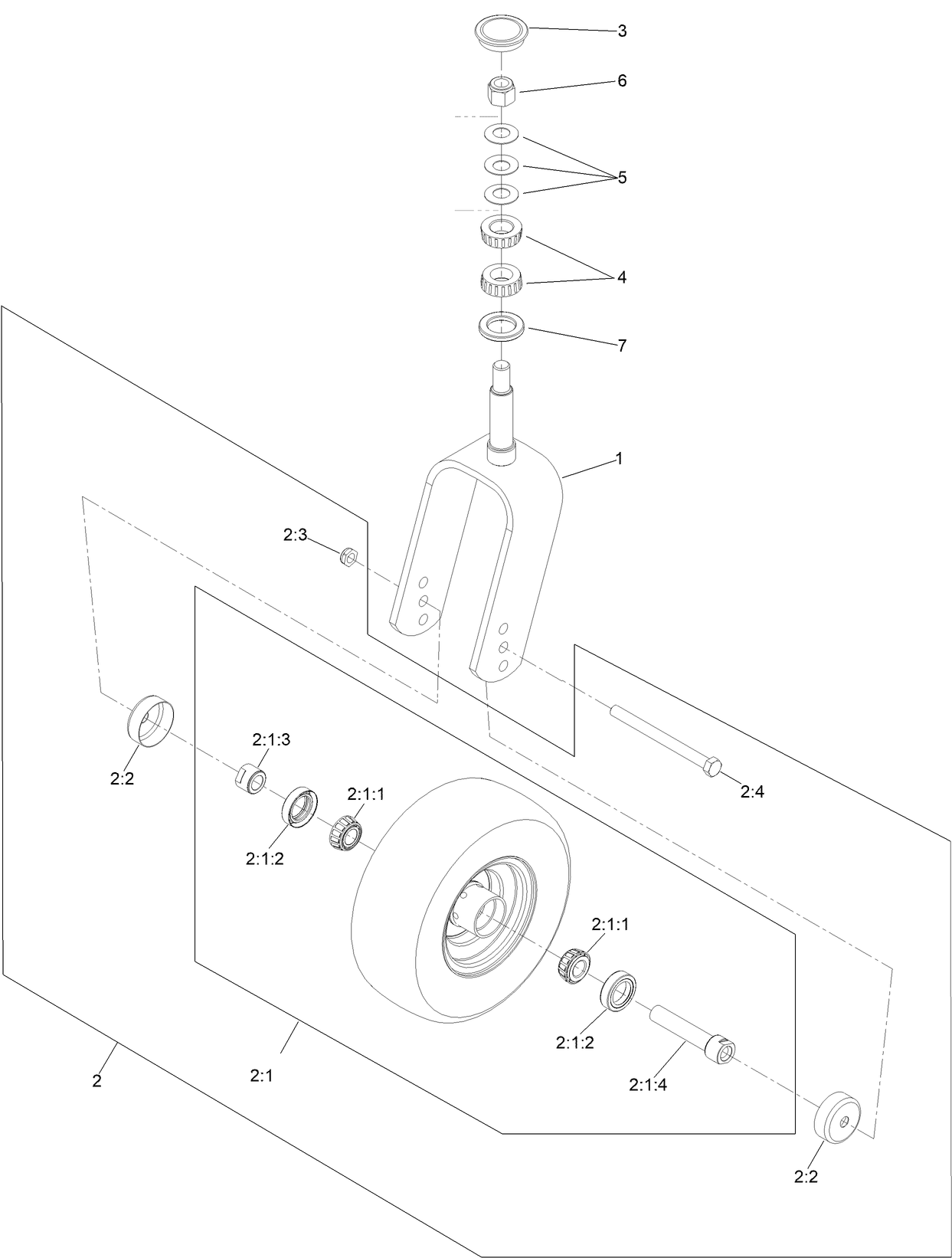 Fork and Caster Assembly