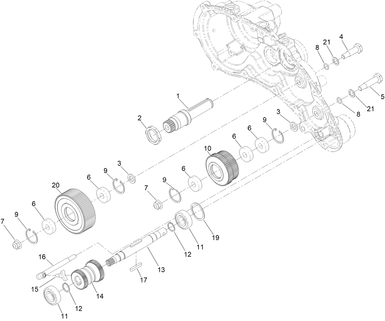 Transmission Gearbox Assembly No. 140-9324  Reel Drive Assembly