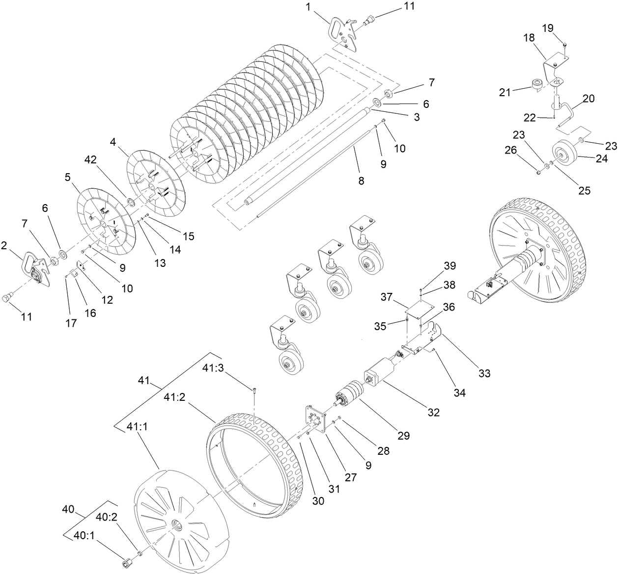 Wheels and Drive Motor Assembly