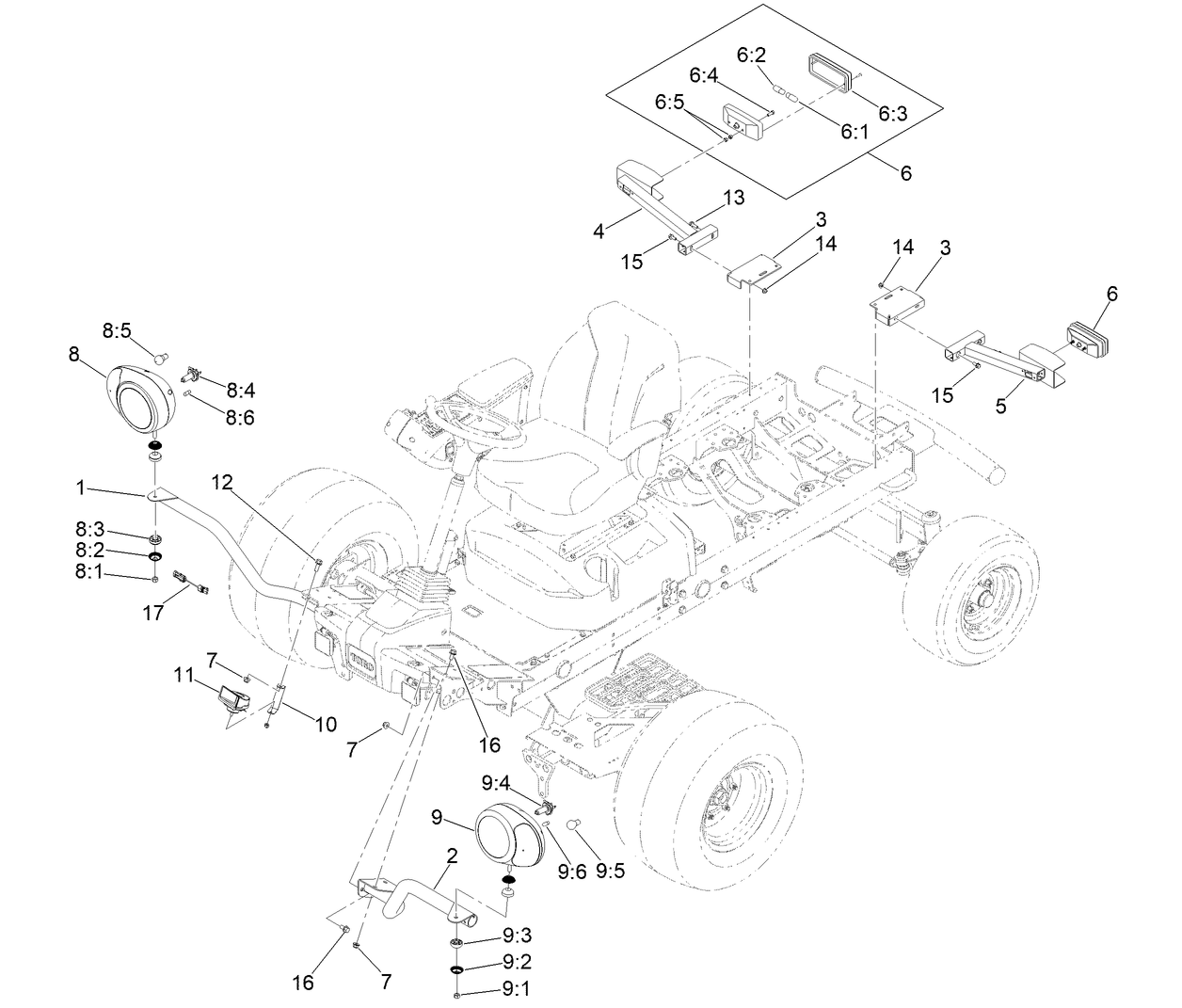 Head Light, Tail Light and Horn Assembly