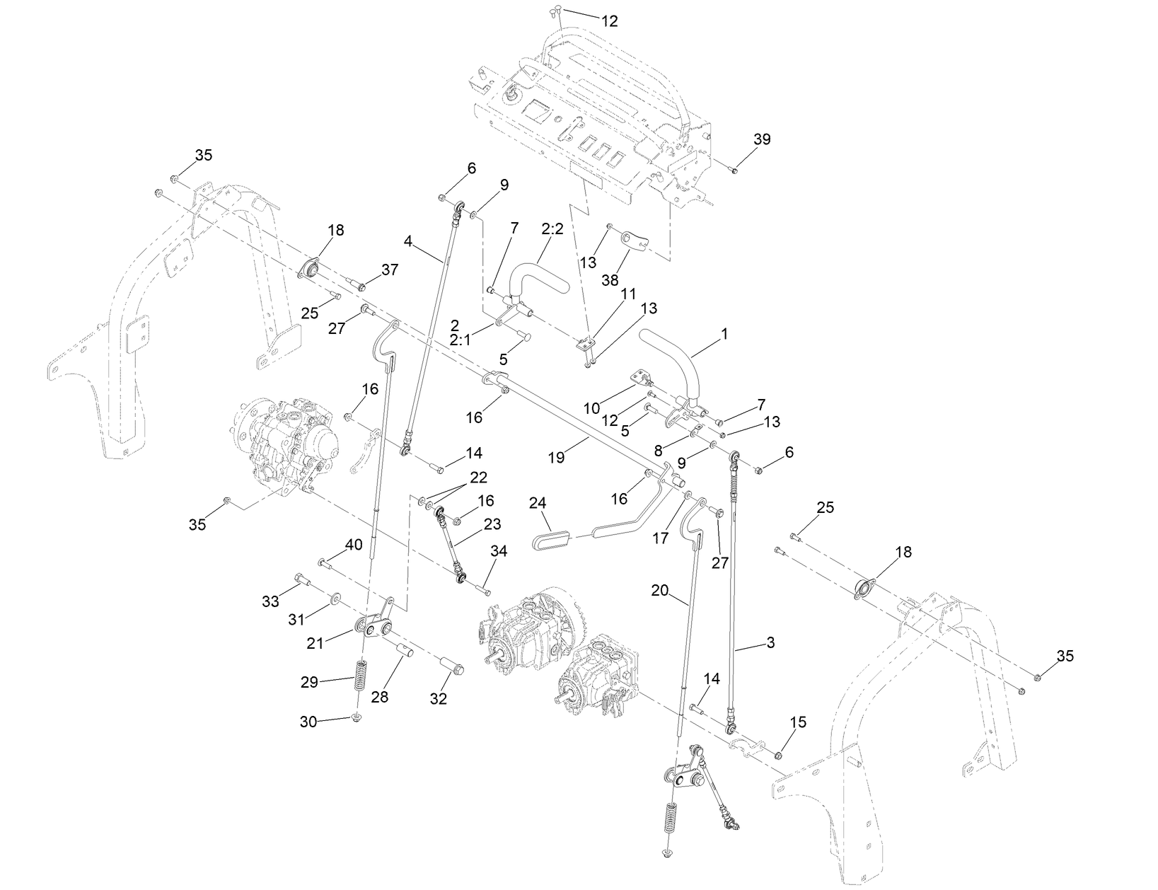 Speed Control and Parking Brake Assembly