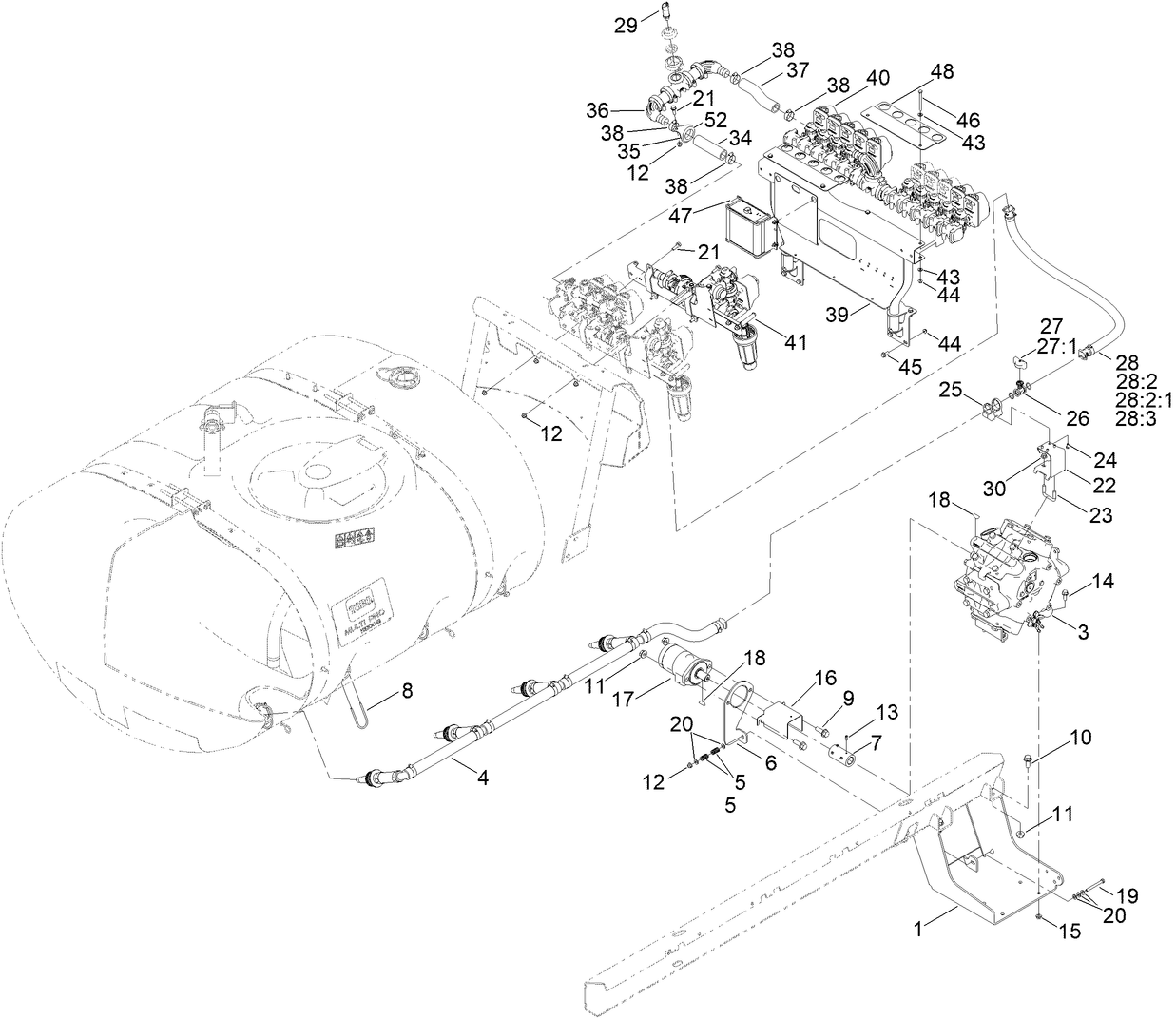 Spray Pump and Valve Assembly