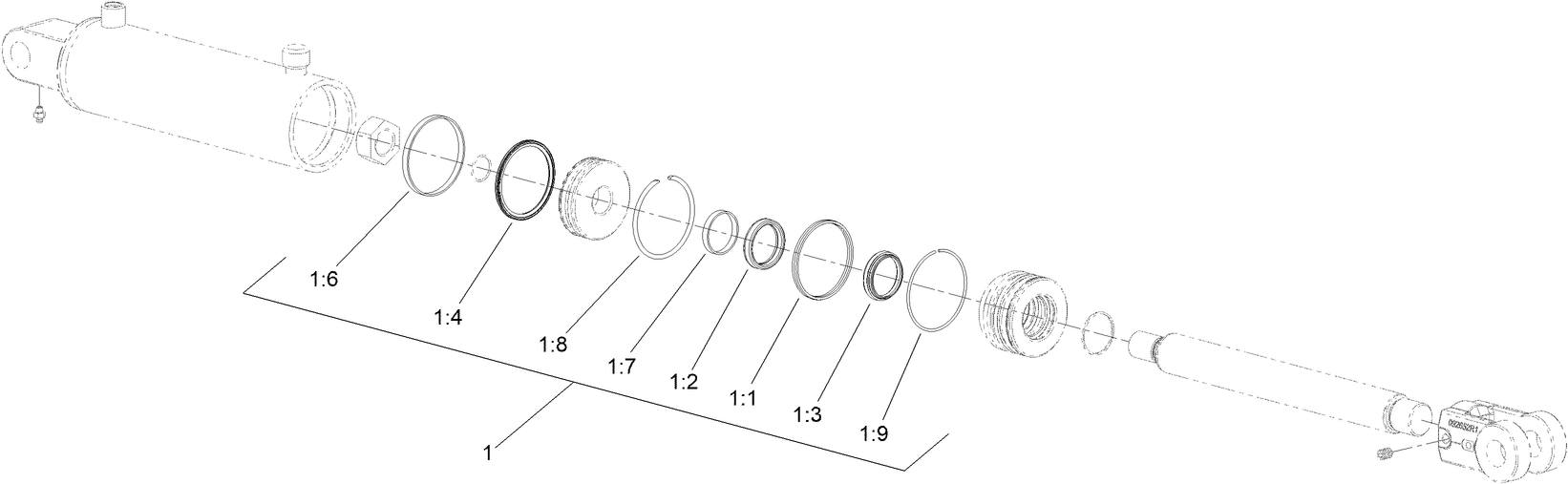 Hydraulic Cylinder Assembly No. 161-7969