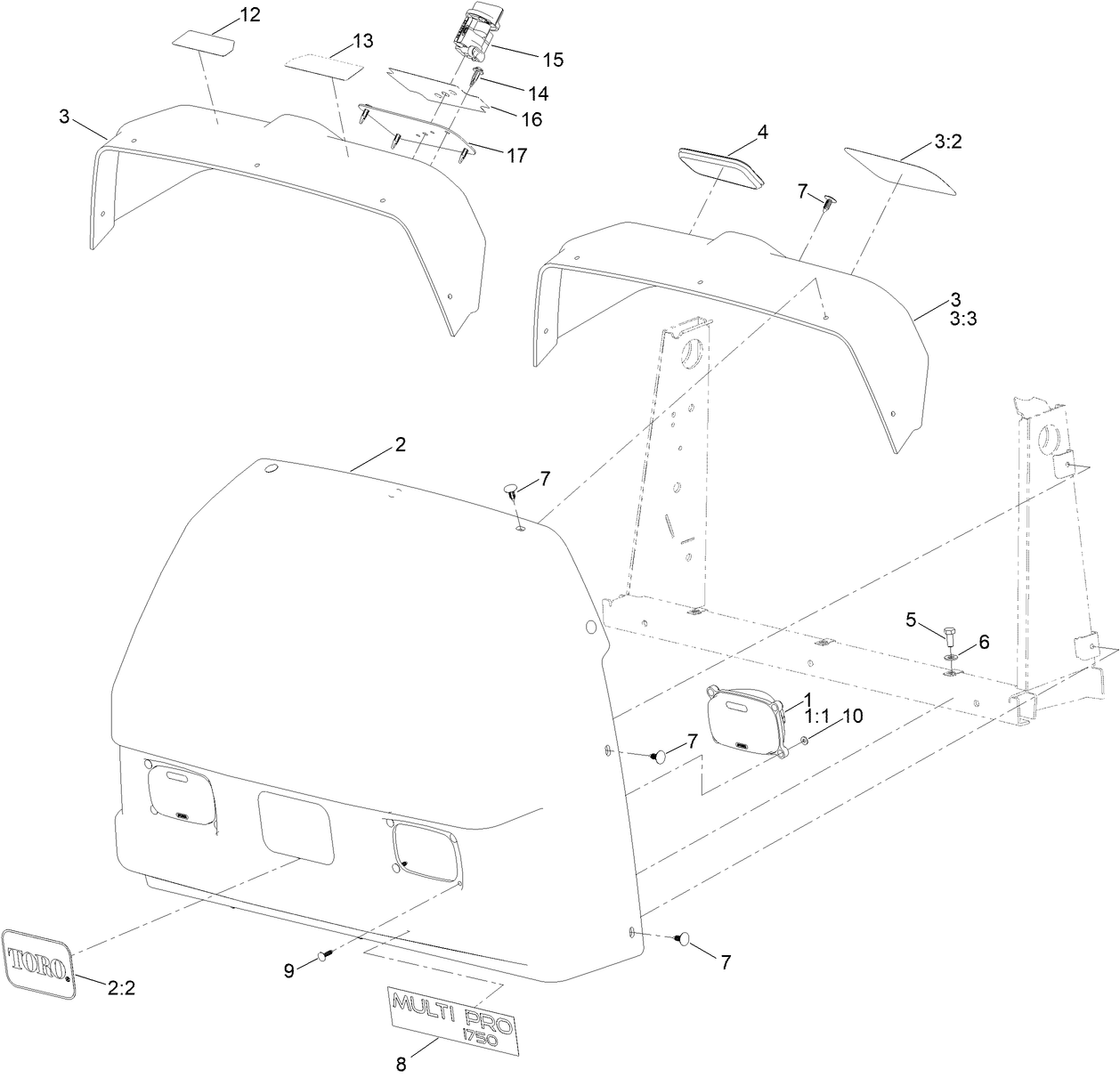 Hood, Dash and Headlight Assembly