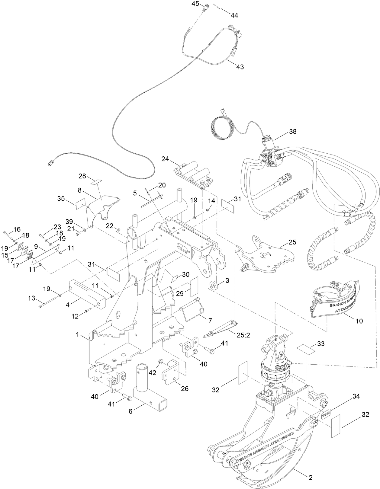 Power Rotating Log Grapple Assembly