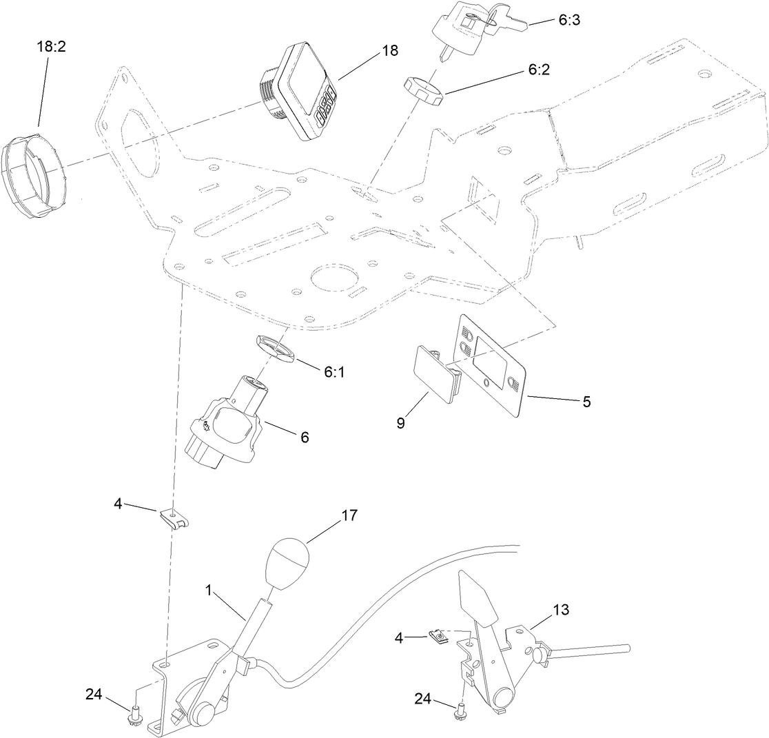 Ignition, Throttle and Choke Control Assembly