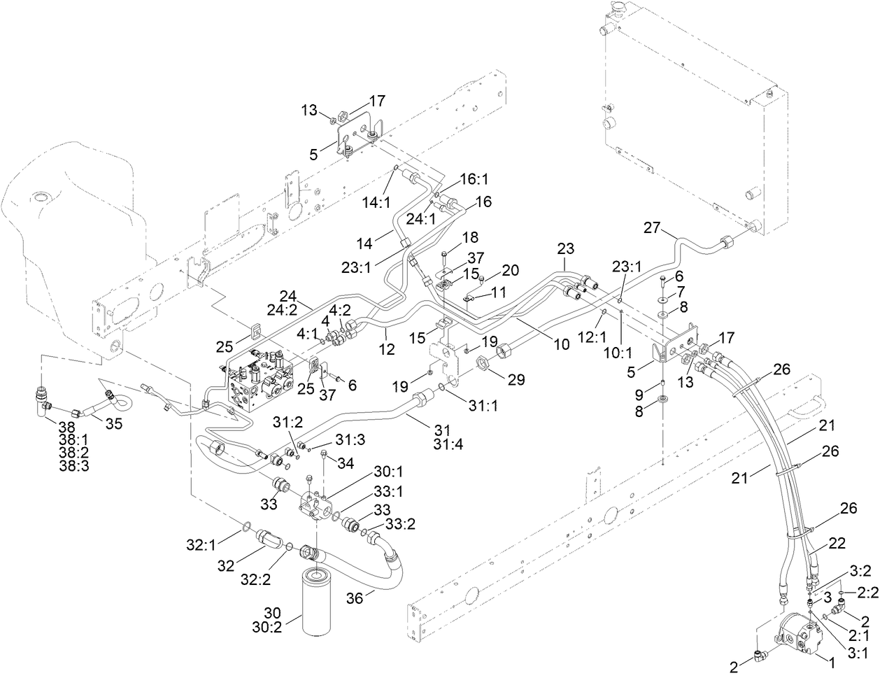 No. 2 and 3 Reel Drive Hydraulic Assembly