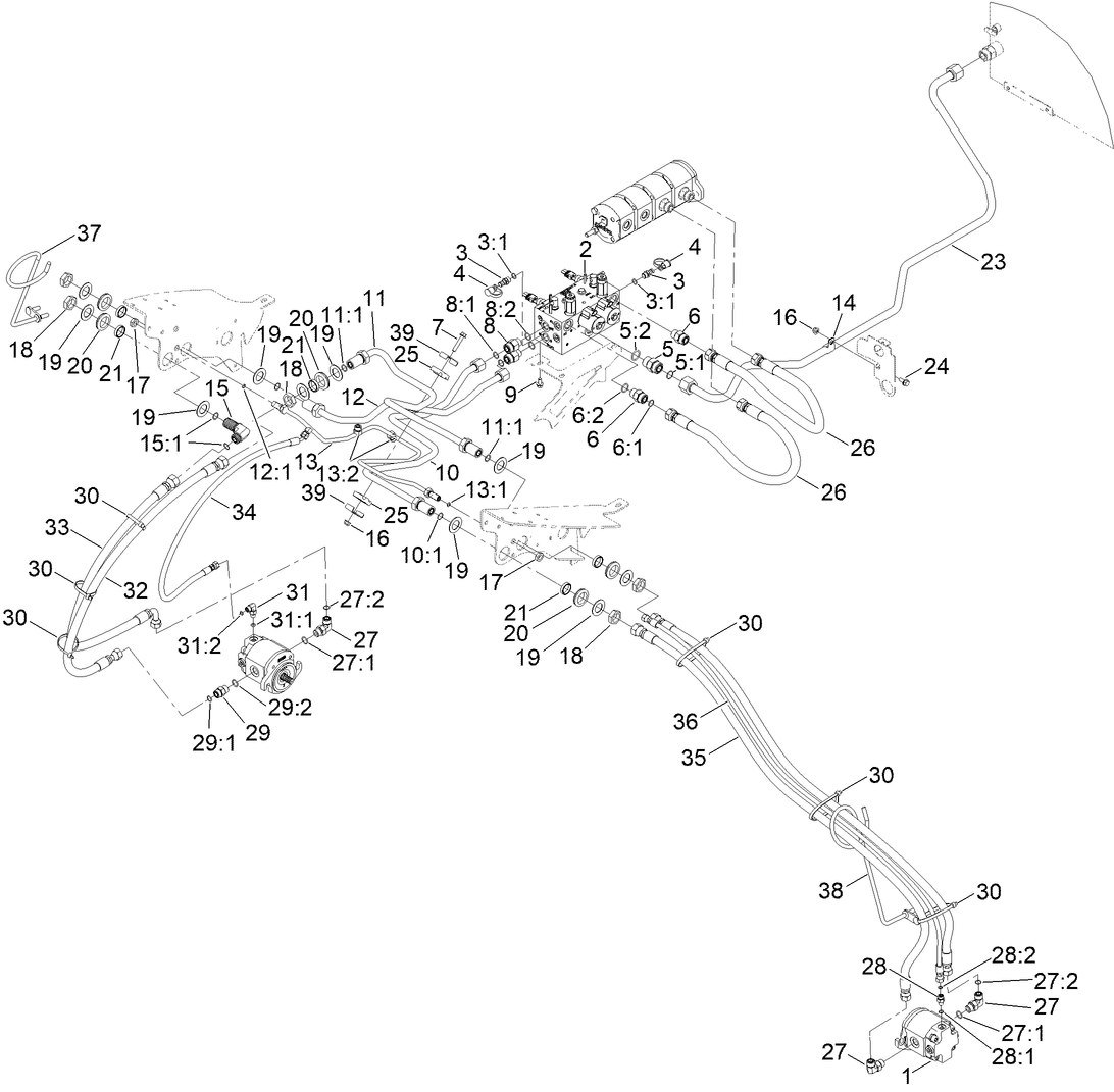 No. 1, 4 and 5 Reel Drive Hydraulic Assembly