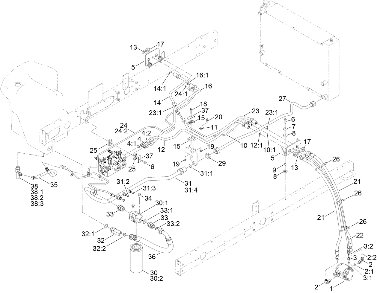 No. 2 and 3 Reel Drive Hydraulic Assembly
