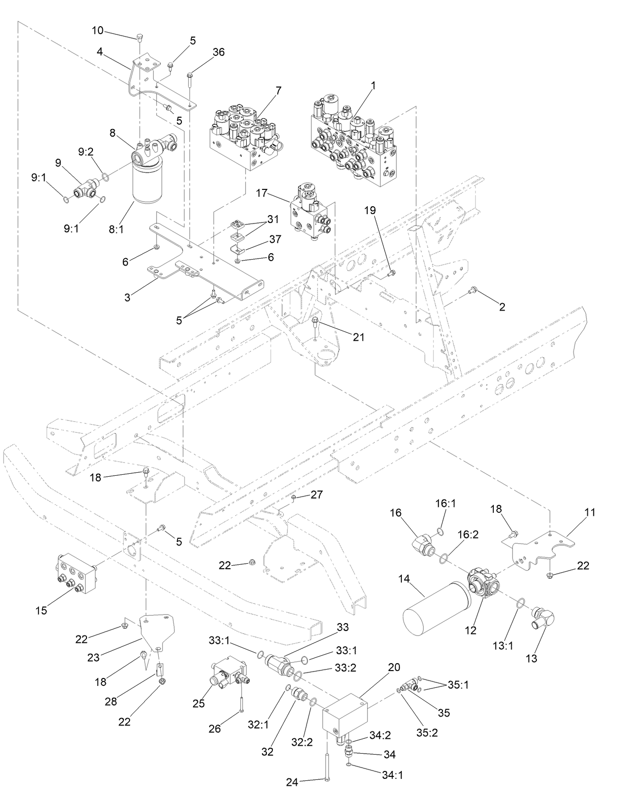Hydraulic Valve Mounting Assembly