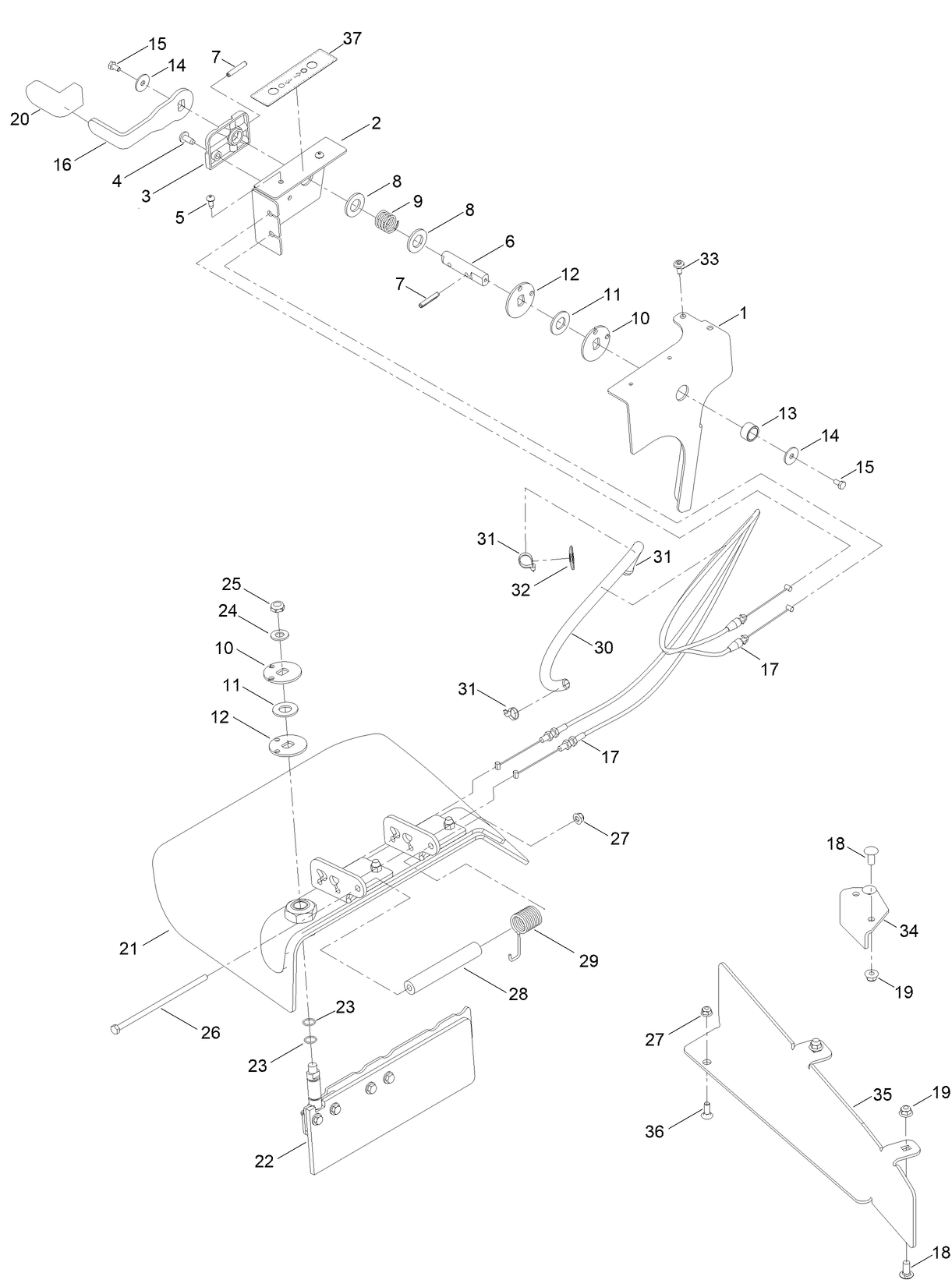 52 Inch Chute Gate Kit Assembly No. 163-4119