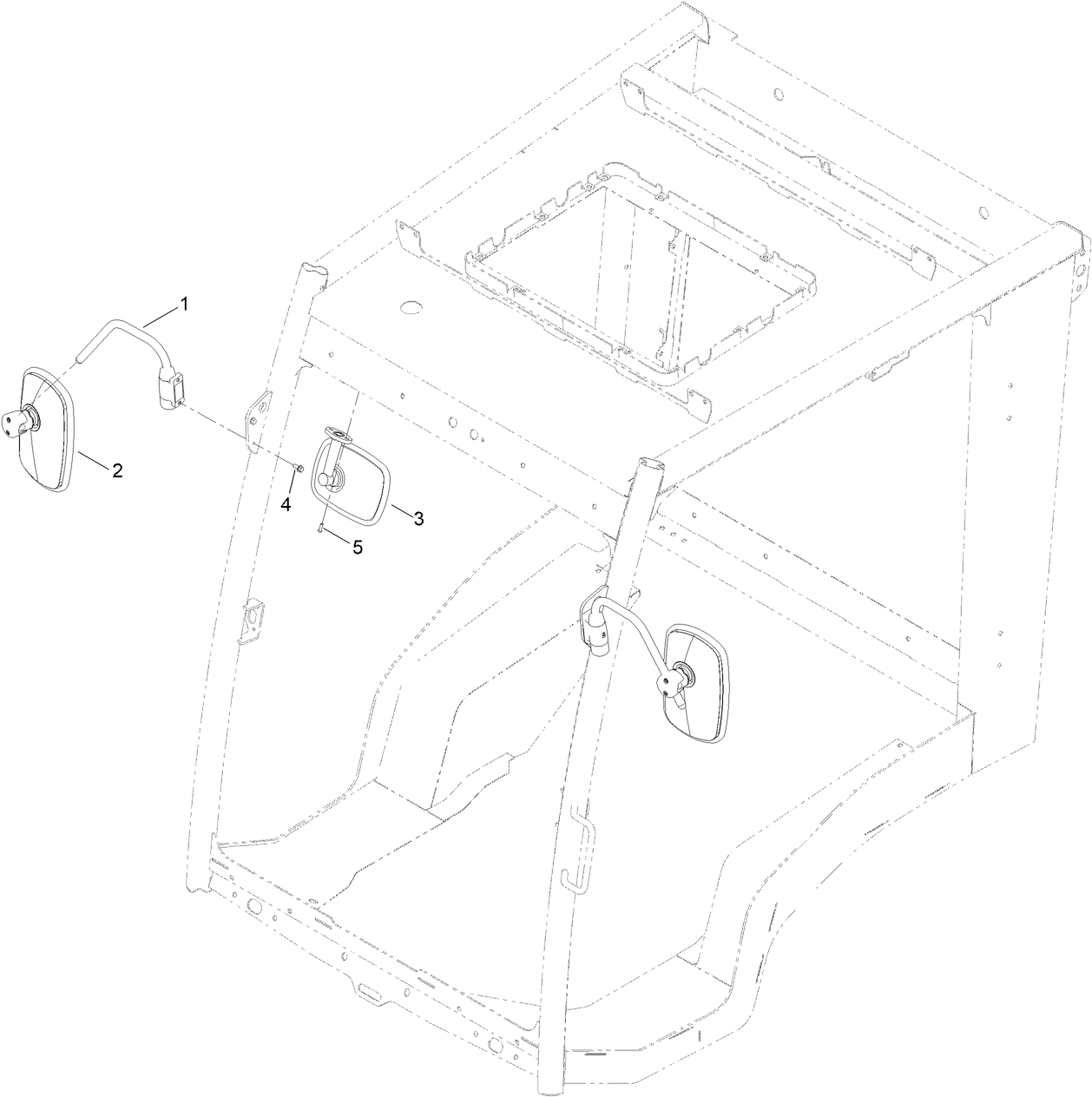 Cab Mirrors Assembly