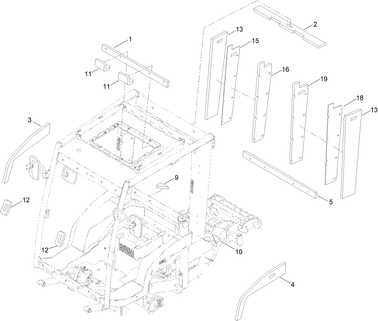 Cab Sound Reduction Assembly