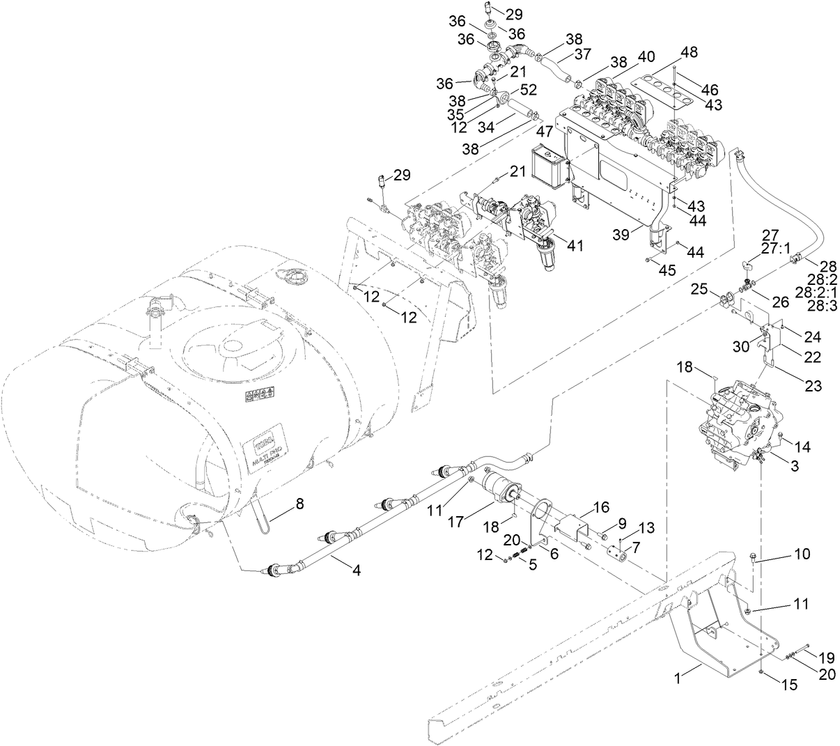 Spray Pump and Valve Assembly