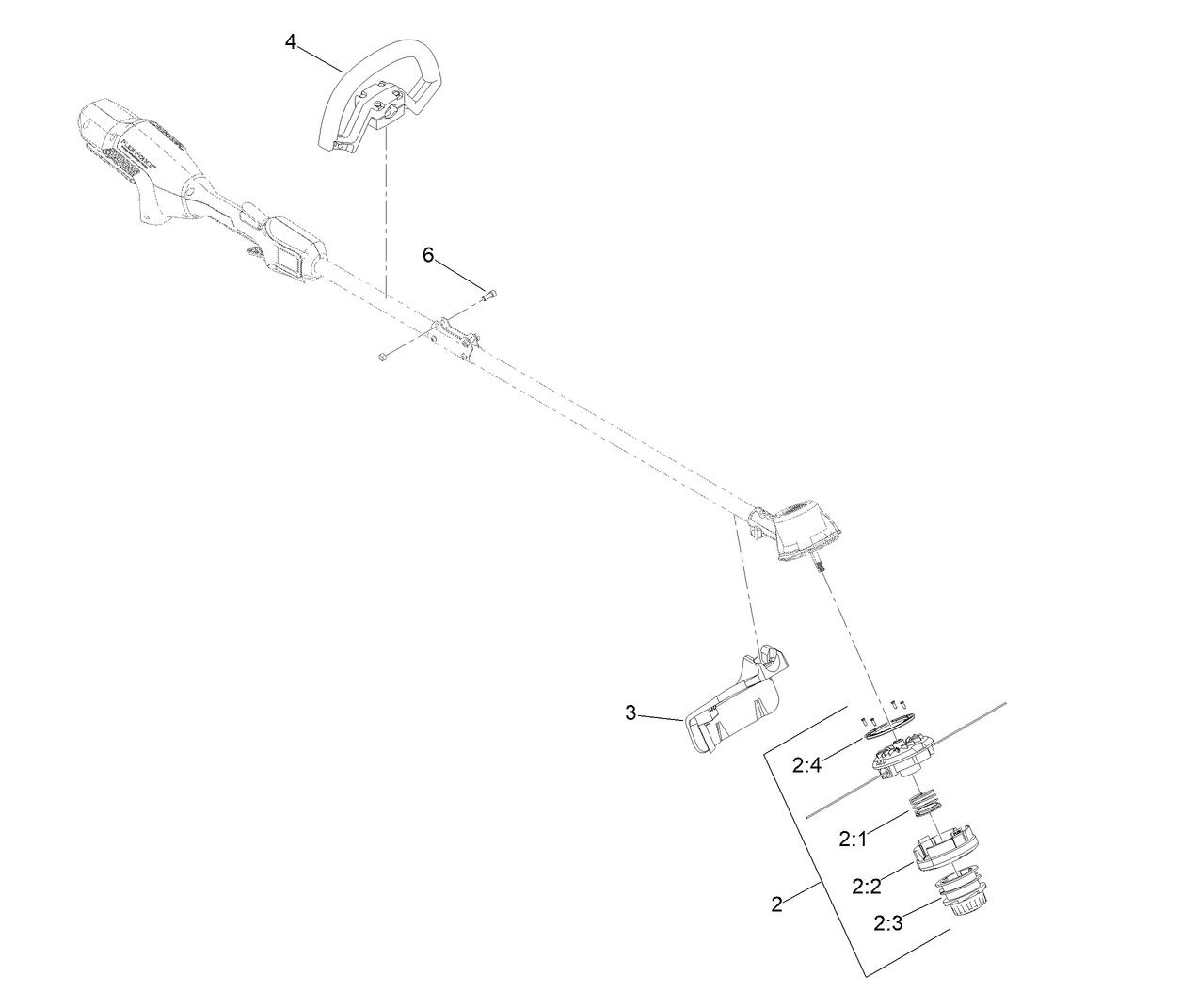 Cordless 60V MAX String Trimmer Assembly