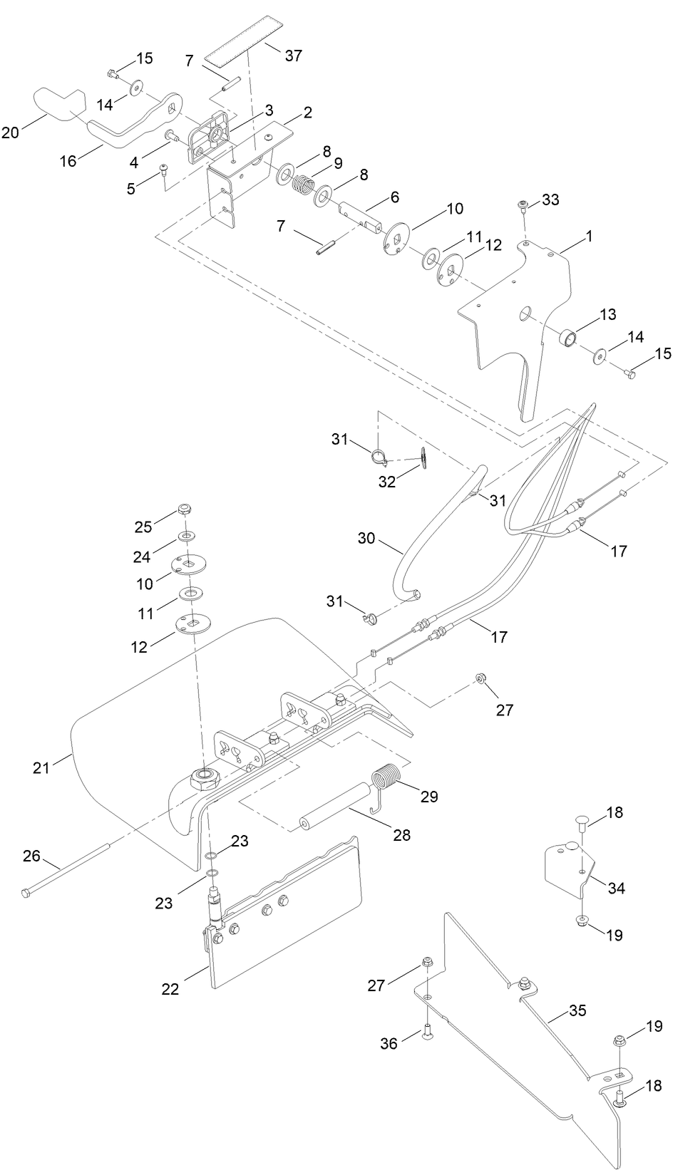48 Inch Chute Gate Kit Assembly No. 163-4118