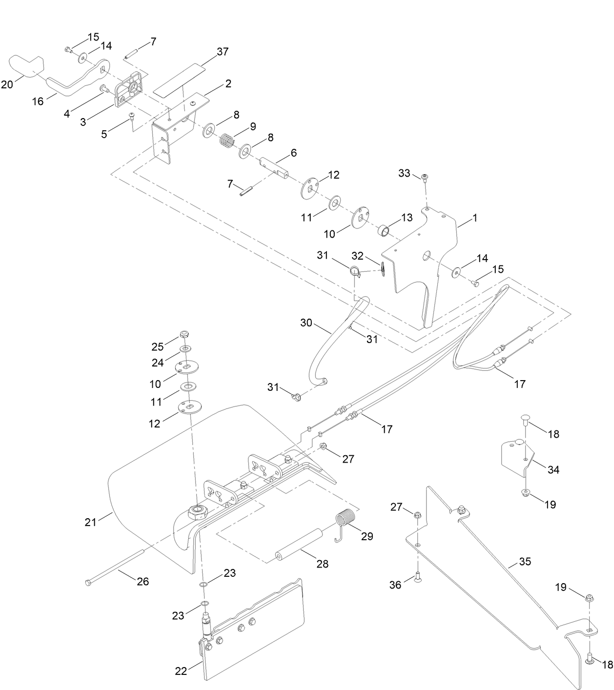 60 Inch Chute Gate Kit Assembly No. 163-4120