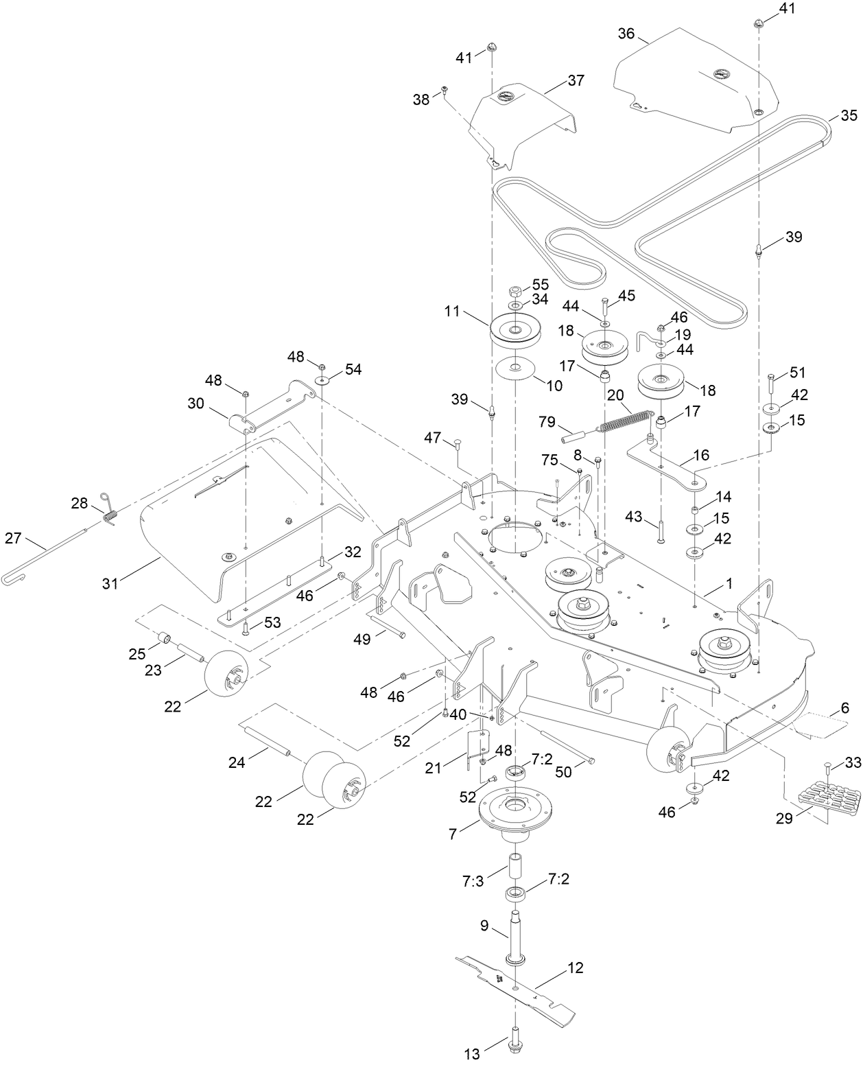 48 Inch Deck Assembly