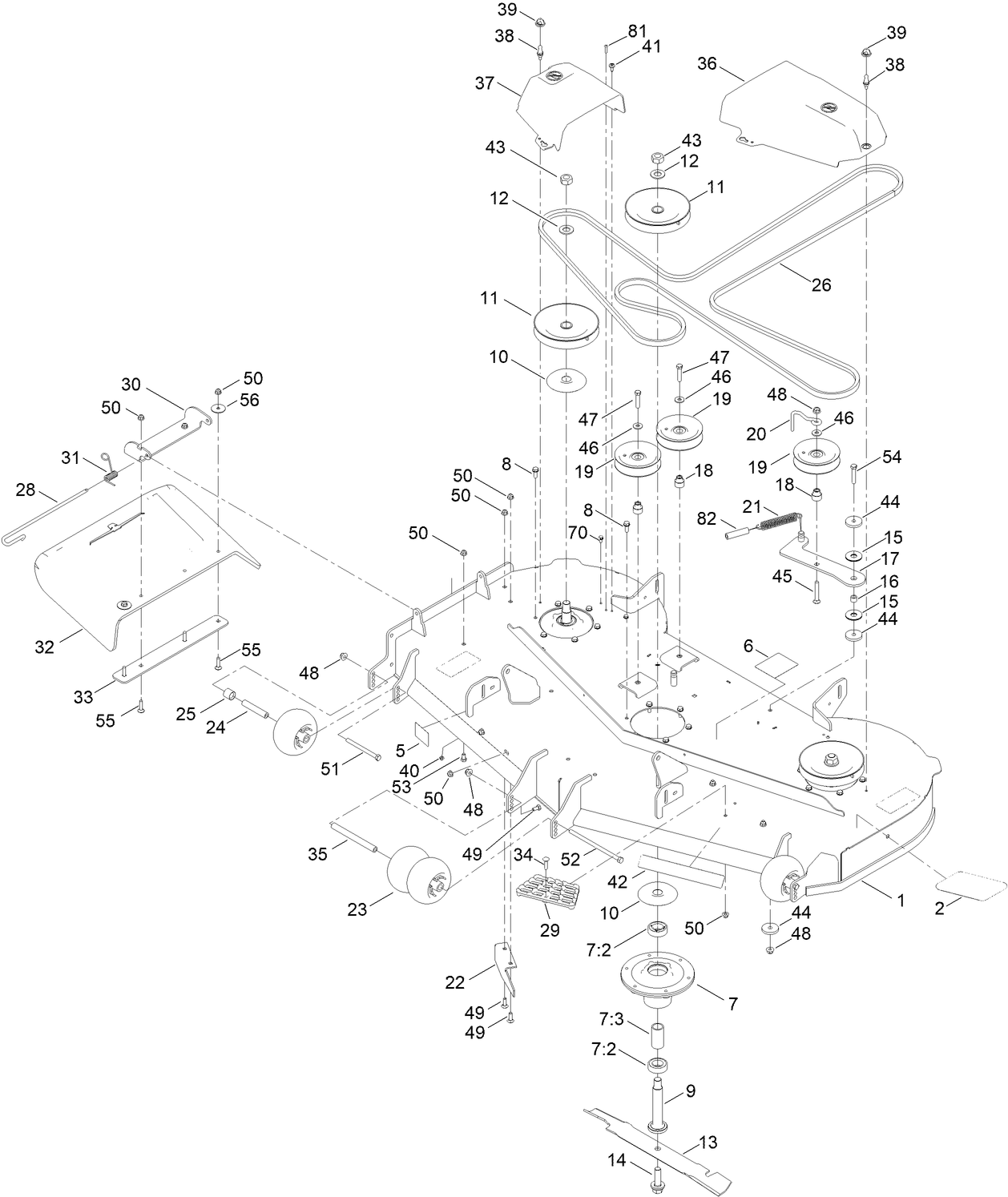 60 Inch Deck Assembly